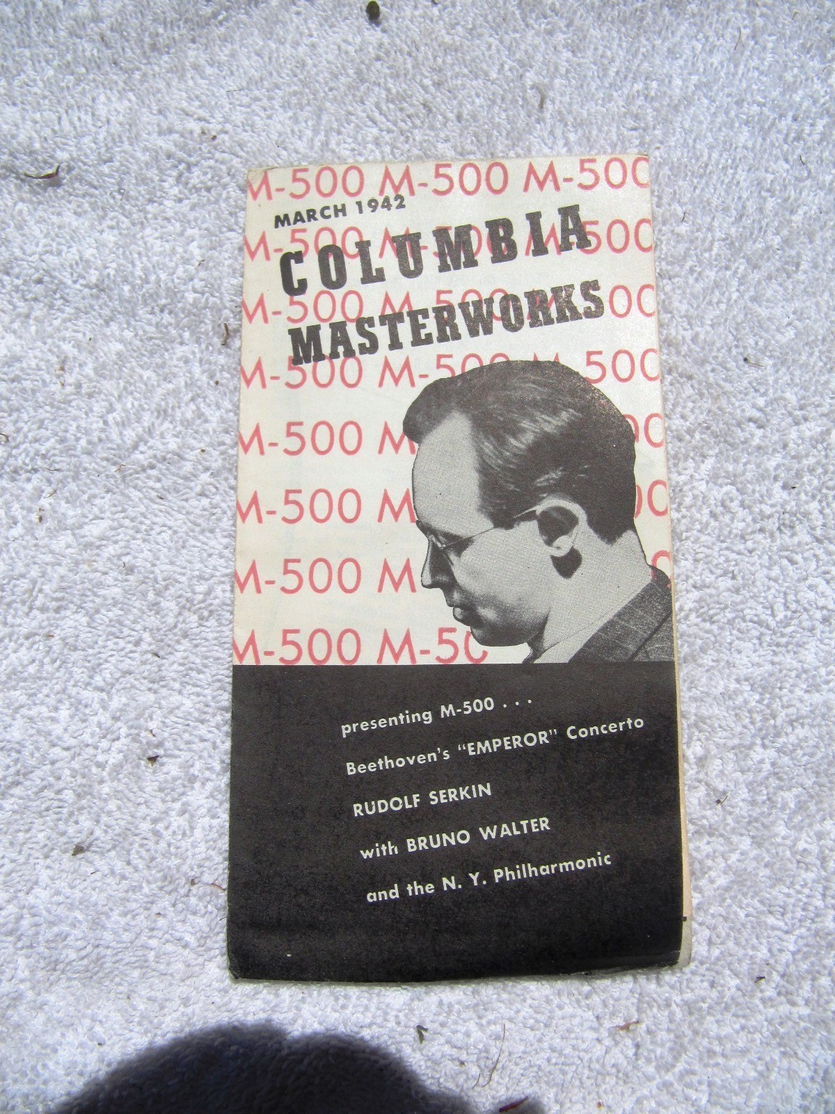 March 1942 COLUMBIA MASTERWORKS Supplement Rudolf Serkin Walter RECORD CATALOG