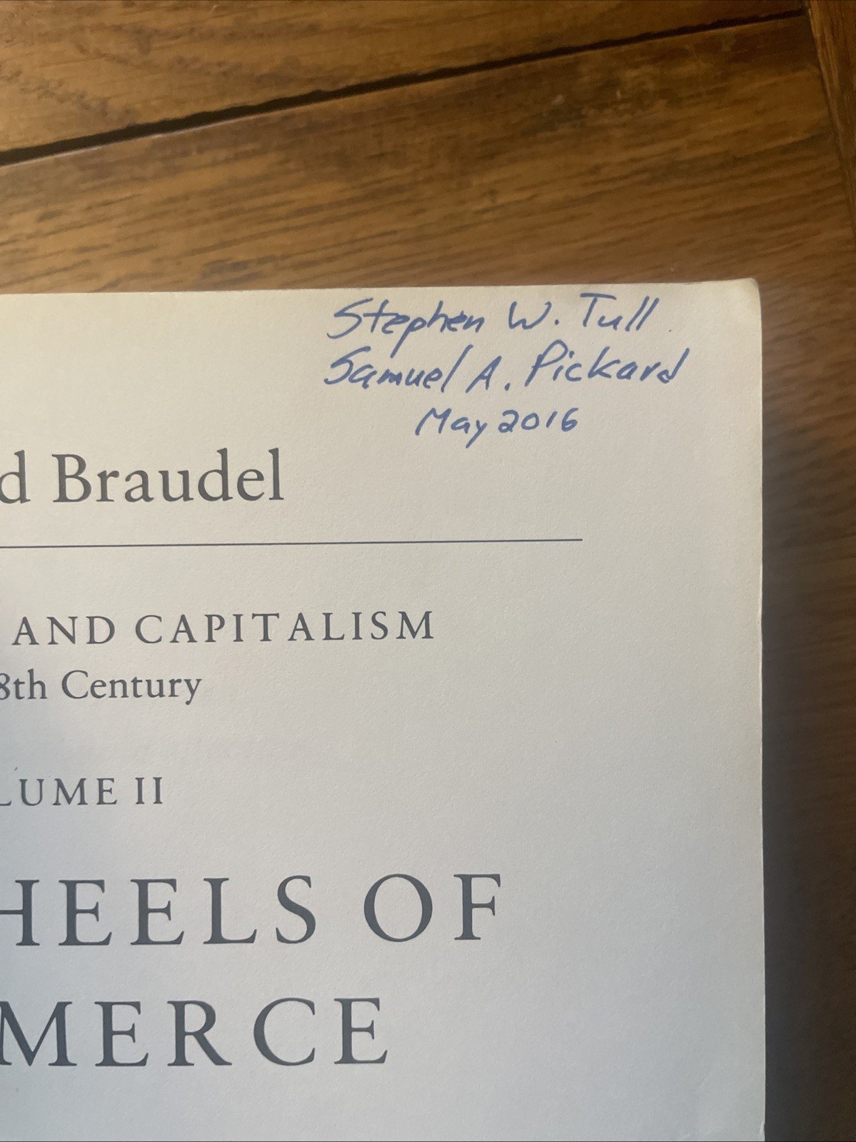 Fernand Braudel: Civilization & Capitalism Vol 1-3 Harper & Row Tr Pbks