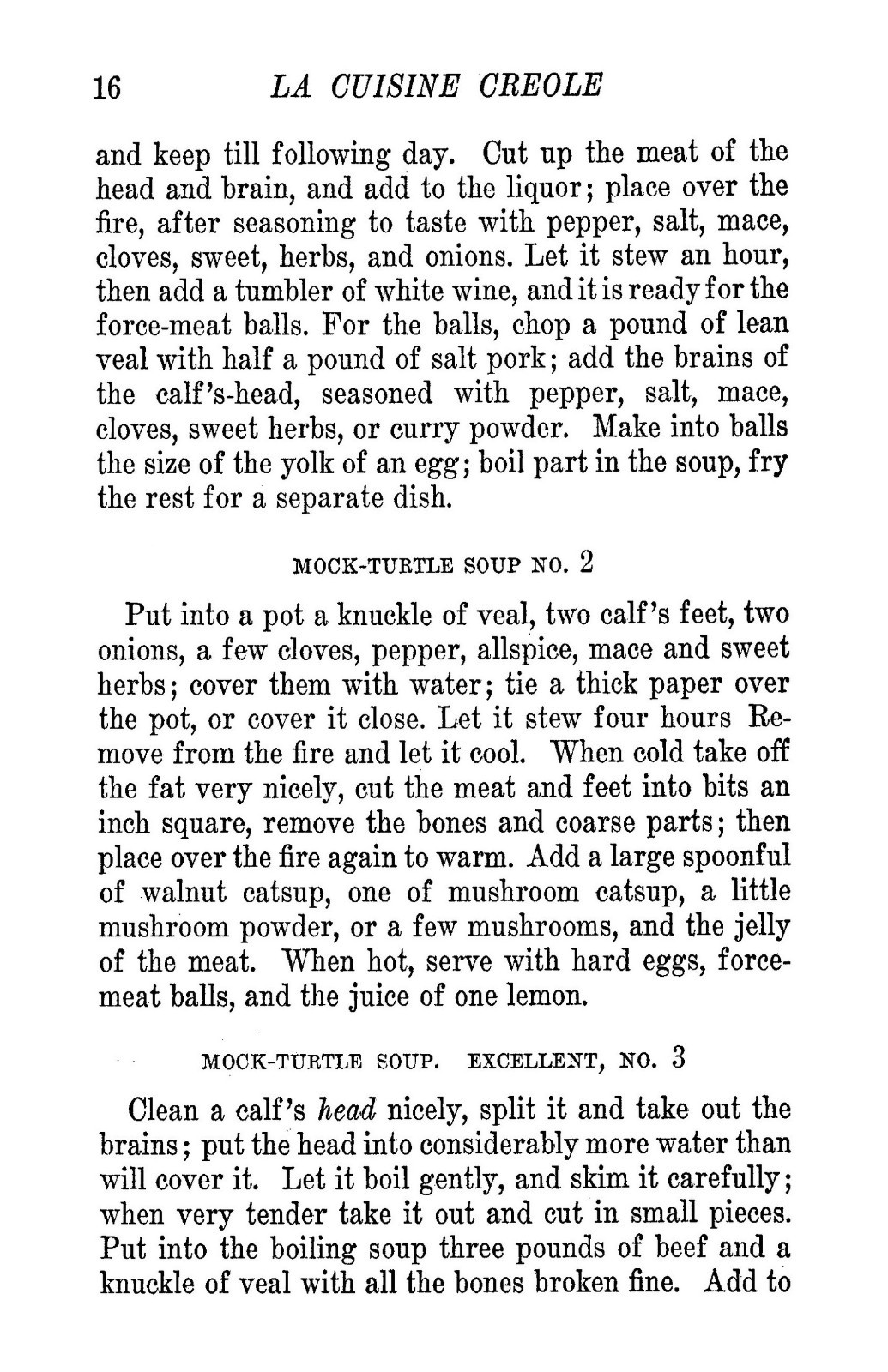 1885 LA Cuisine Creole Vintage Cook Book 271 Pages