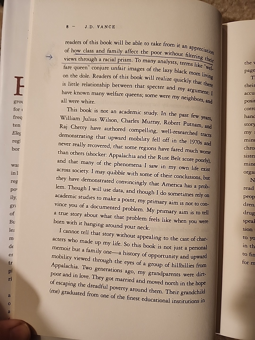 Hillbilly Elegy, J.D. Vance, True 1st Edition/1st Printing, 2016, HC/DJ, Rare