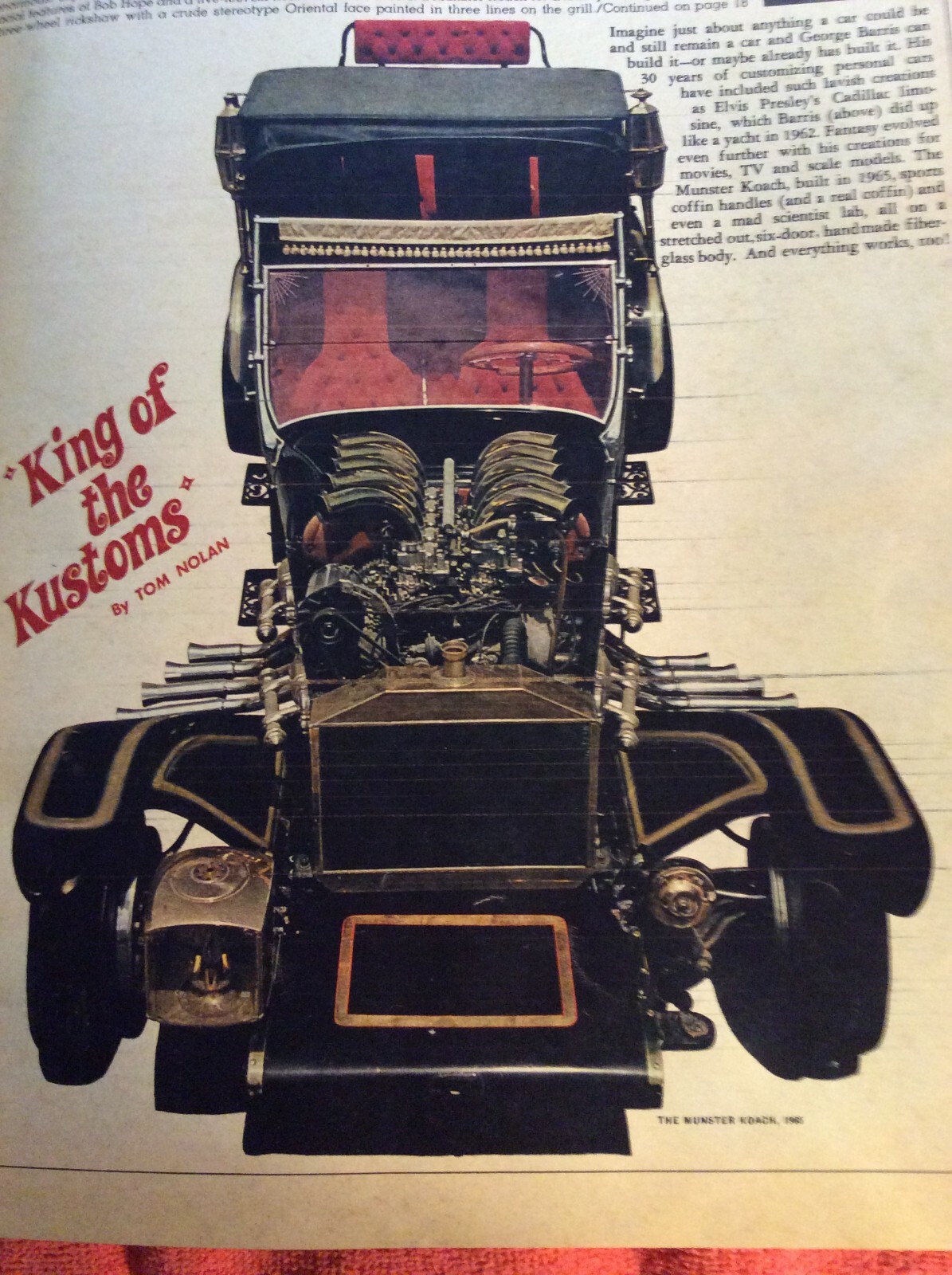 LA TIMES WEST DECEMBER 6 1970 GEORGE BARRIS ESTATE SALE KING OF THE KUSTOMS