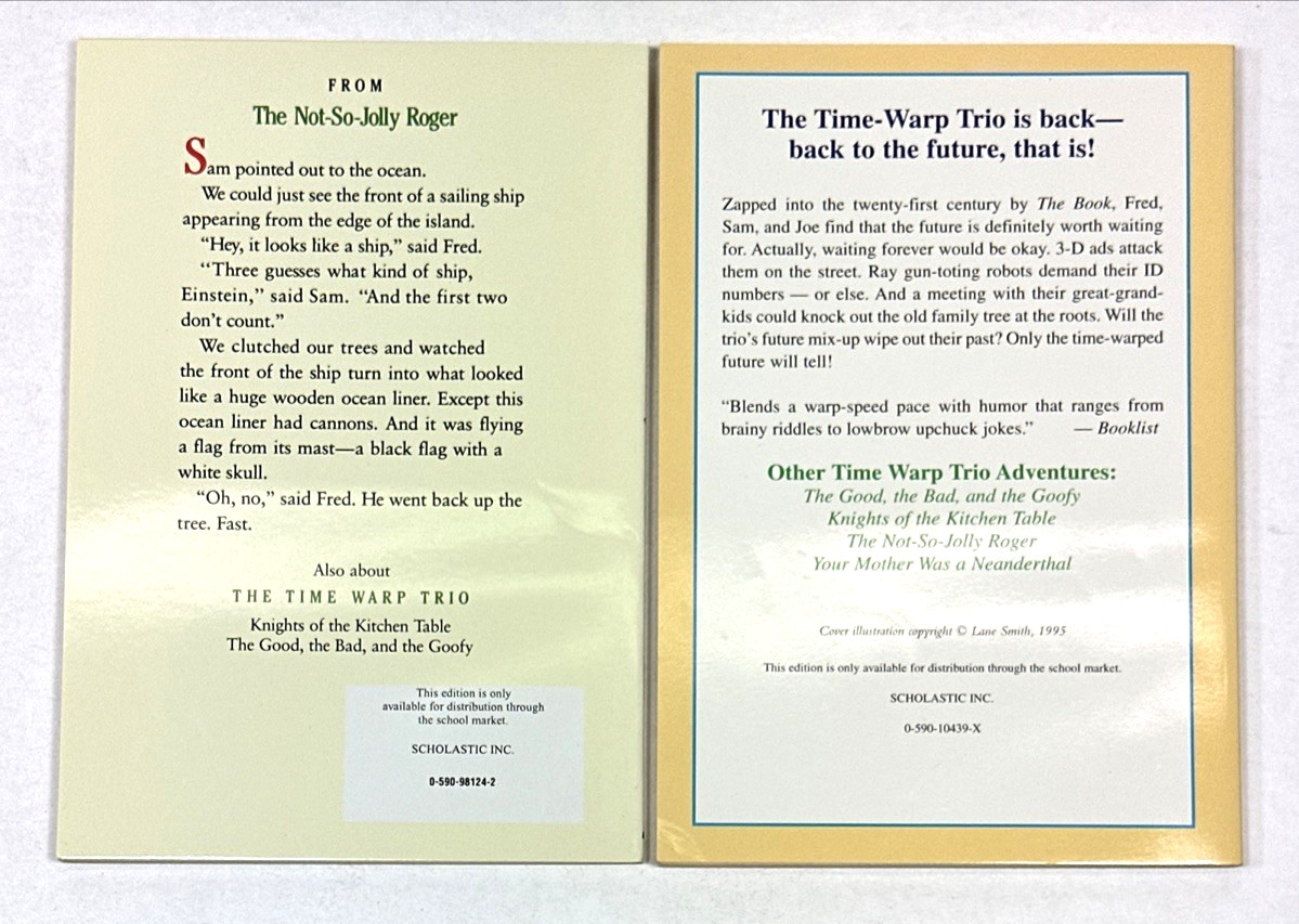 The Time Warp Trio Series Lot of 8 PB Books by Jon Scieszka, Lane Smith