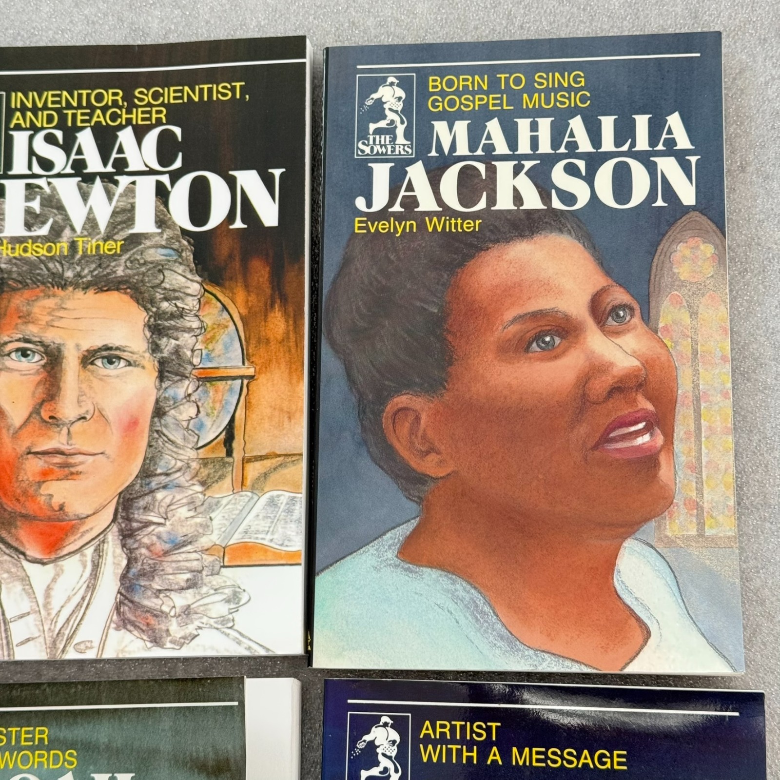 HOMESCHOOL Sowers Book Lot 4 Christian Biography Webster-Morse-Jackson-Newton