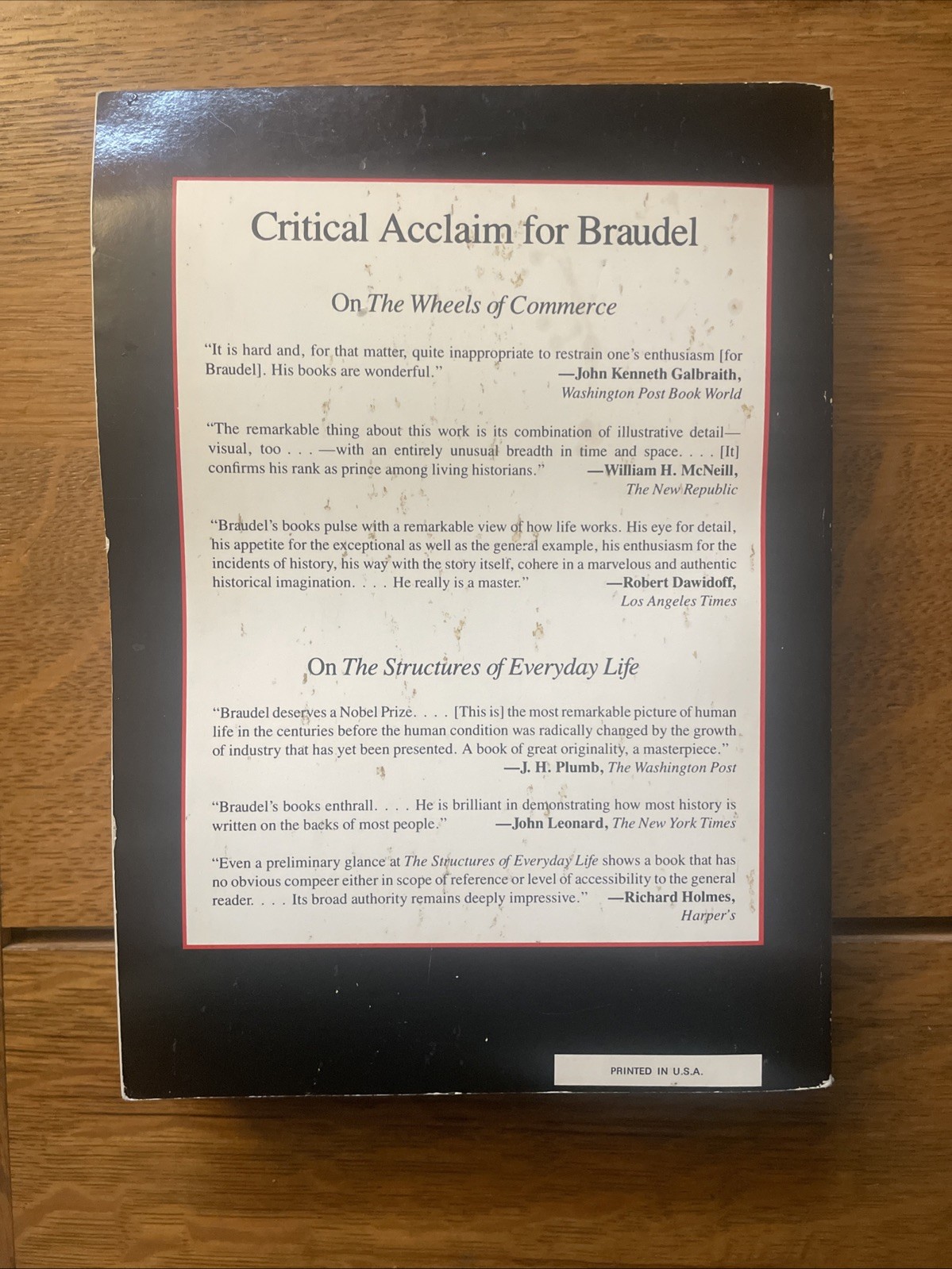 Fernand Braudel: Civilization & Capitalism Vol 1-3 Harper & Row Tr Pbks