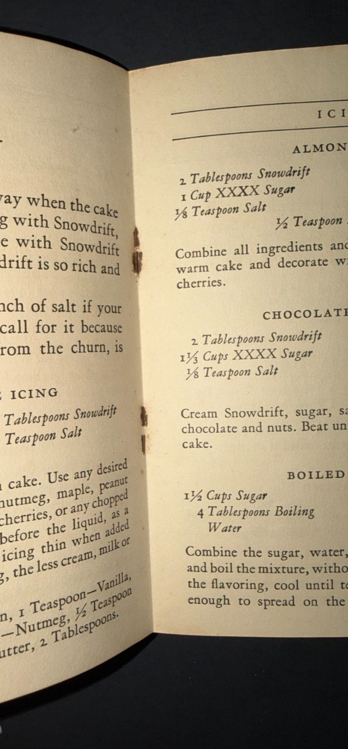 FOR MAKING GOOD THINGS TO EAT Cookbook ~ 1929 ~ Wesson Oil Snowdrift ~ 44 Pages
