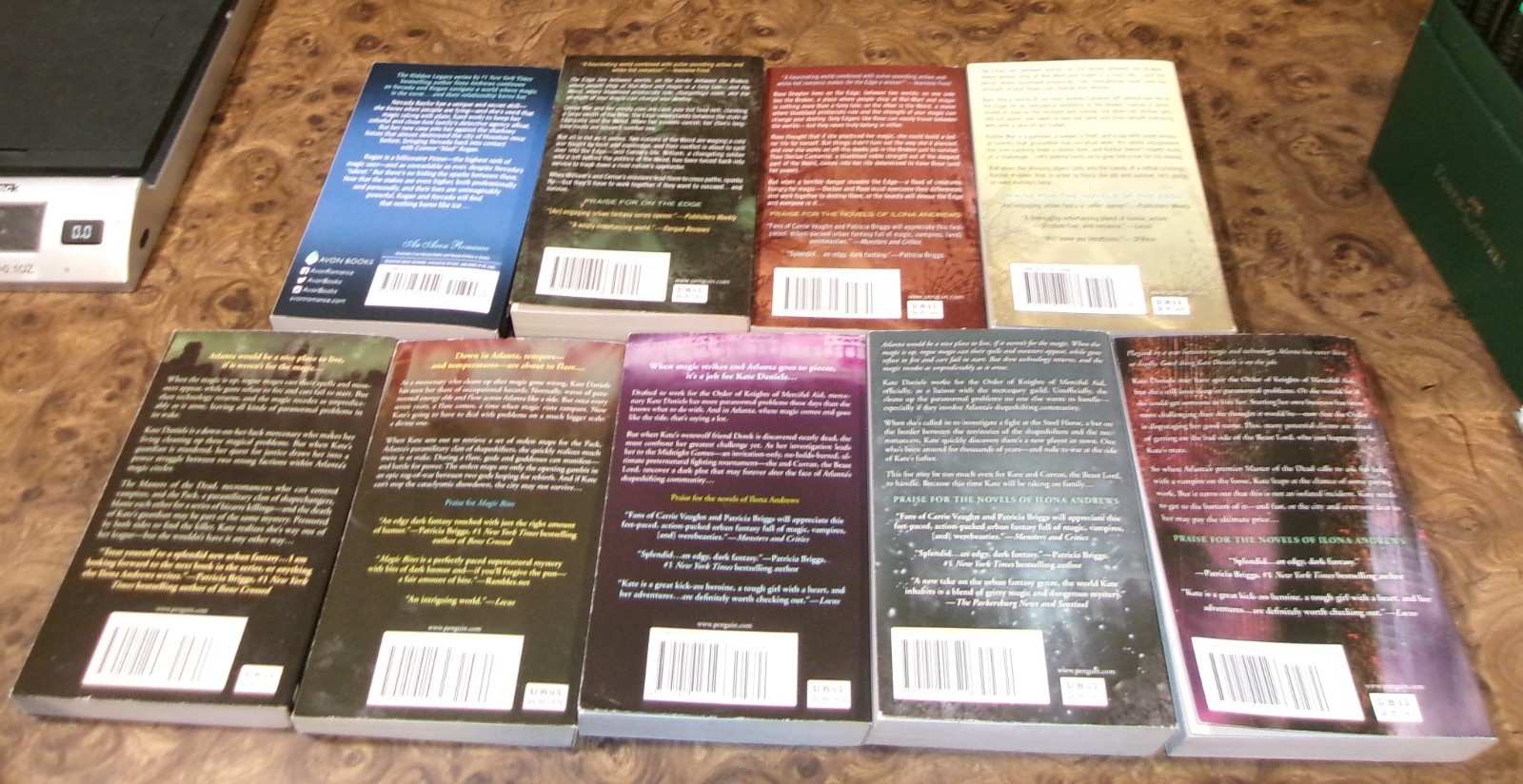 Lot of 9 Ilona Andrerws Books Kate Daniels 1-5, The Edge 1-3, Hidden Legacy Lot