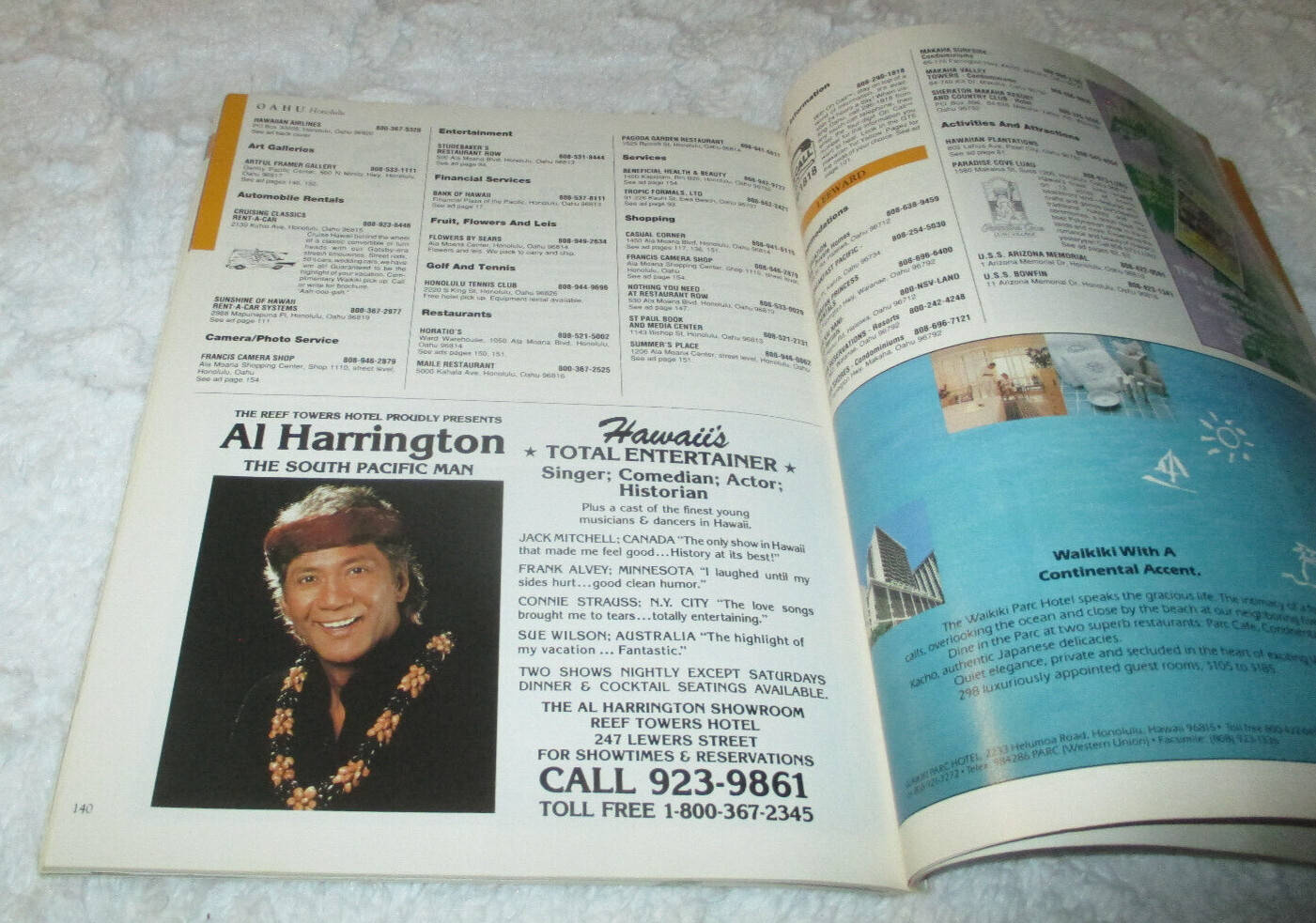 The Official 1990-91 Travel Guide Of The Hawaii Visitors Bureau Vacation Planner