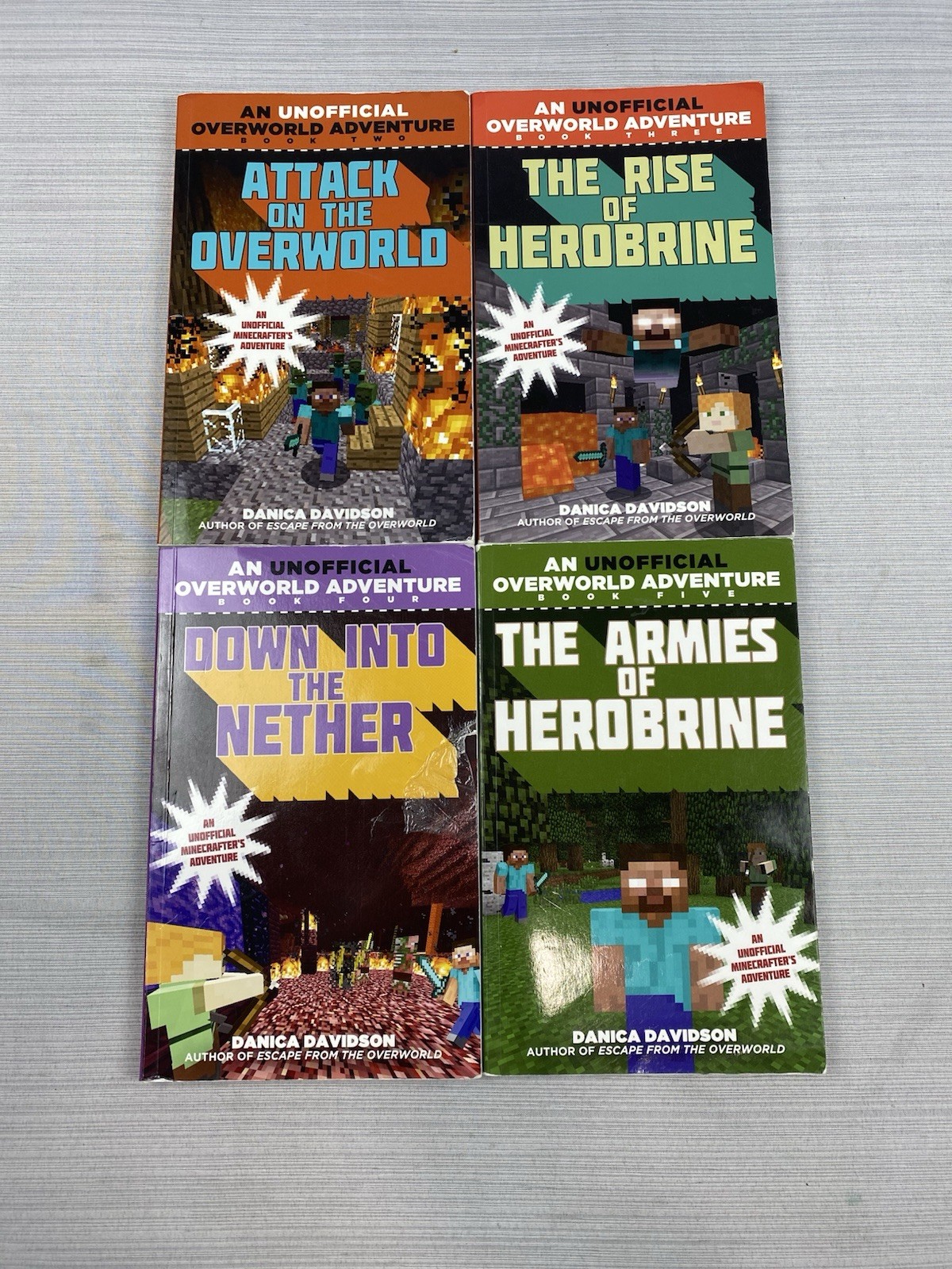 Minecraft Books – Lot Of 12 Unofficial Overworld Adventure, The Shipwreck Mojang