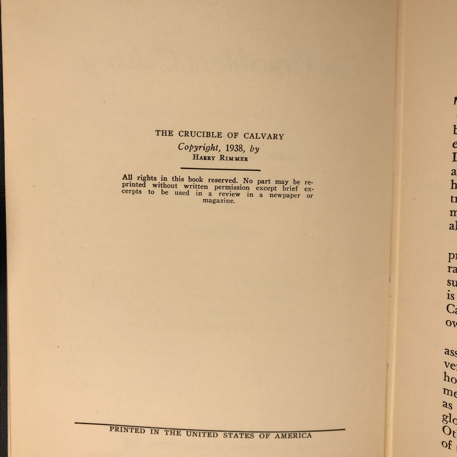 The Crucible of Calvary by Harry Rimmer, D.D., Sc.D.