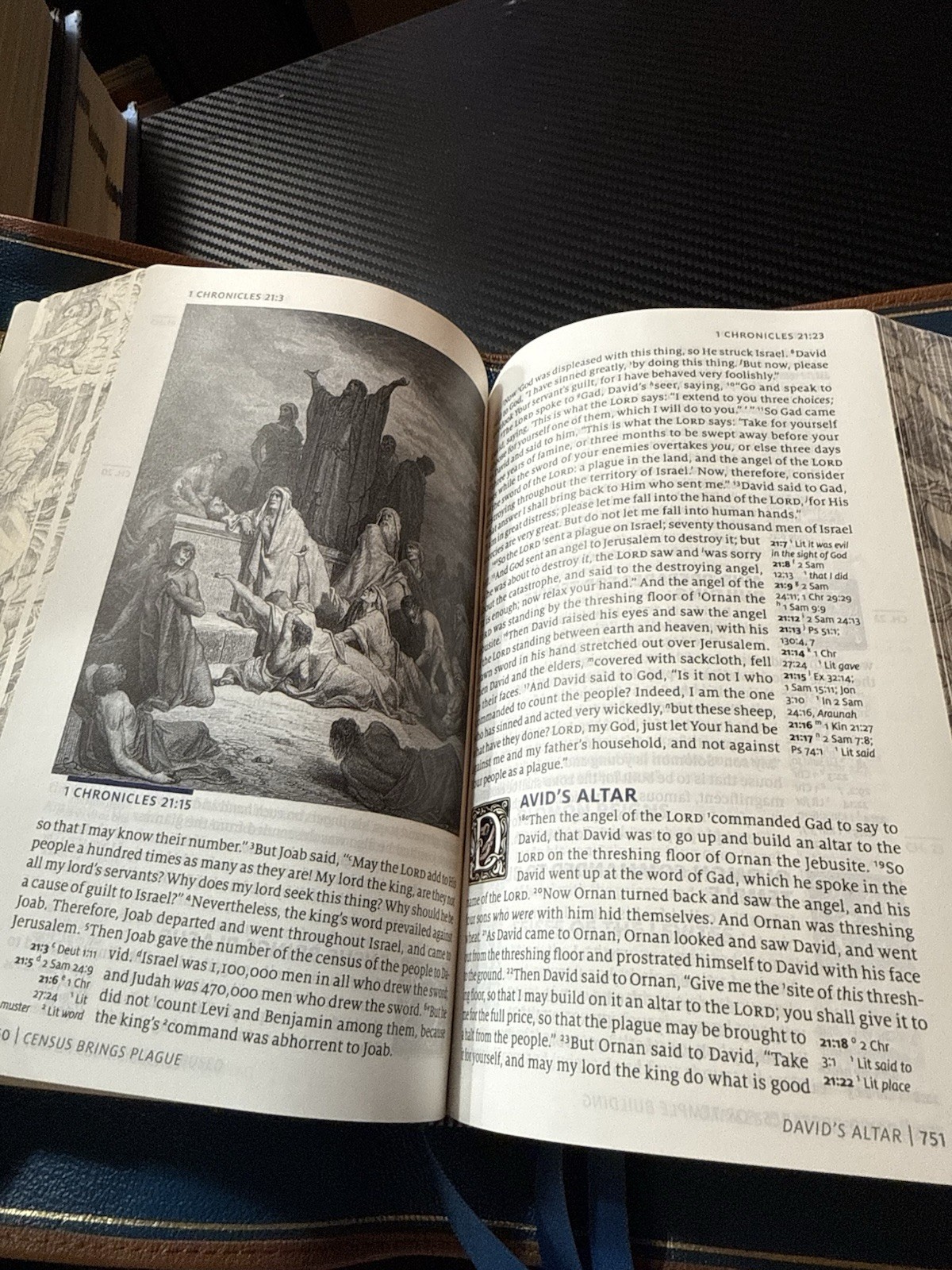 The Word of God Brown Leather Bound Illustrated Hardcover Bible
