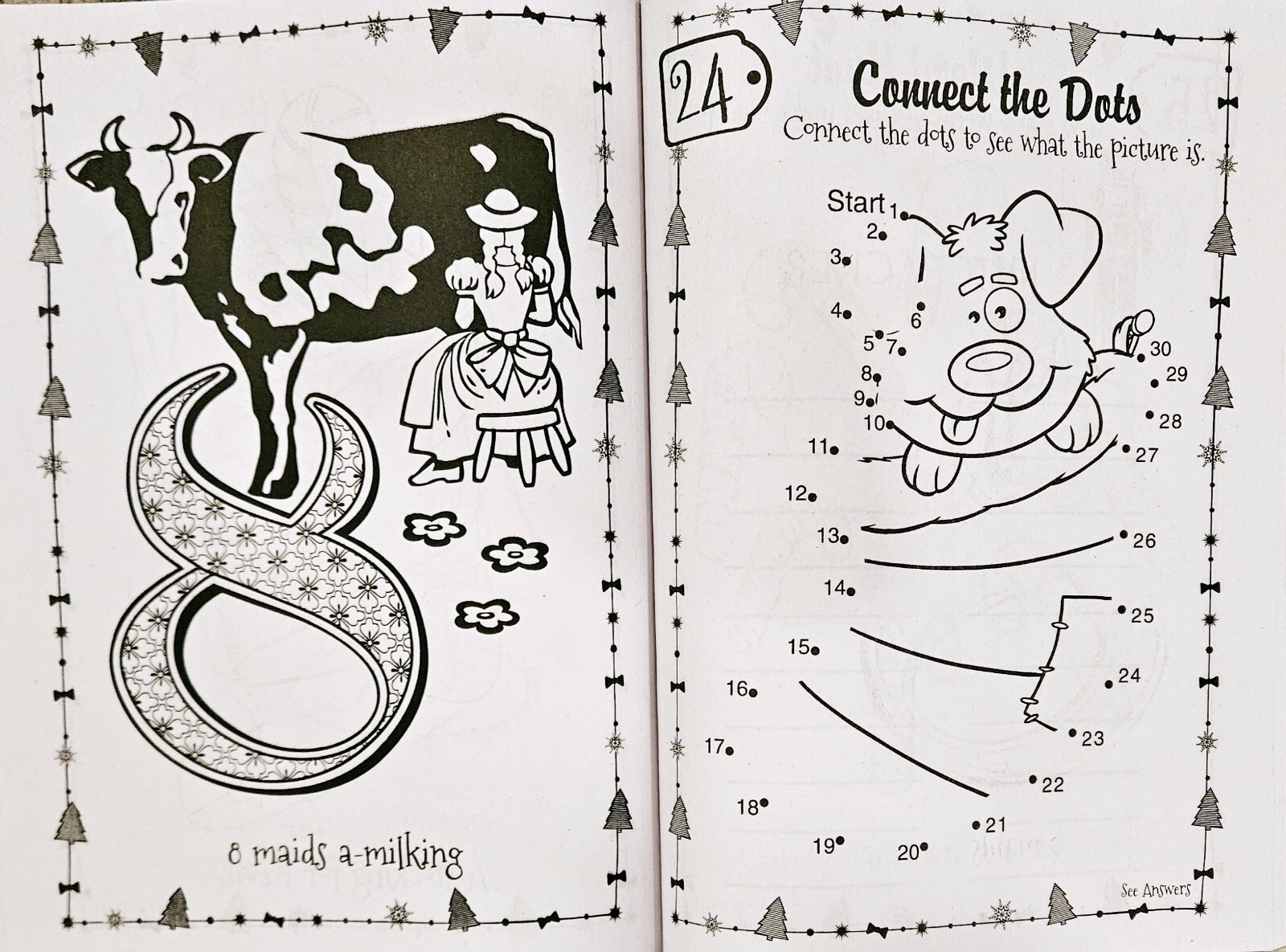Christmas Coloring & Activity Book Set Of 4 Over 500 Pages!