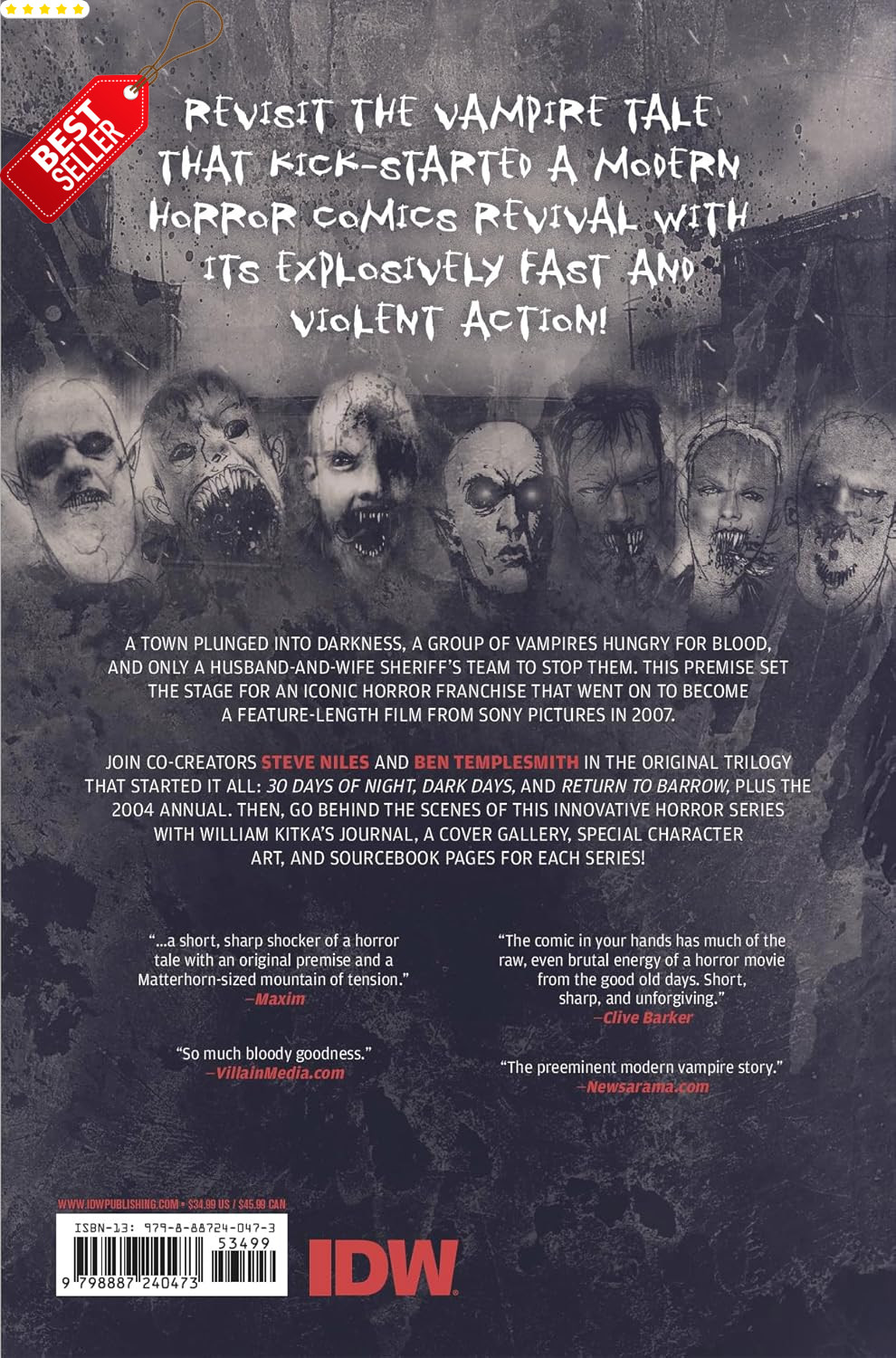 30 Days of Night Deluxe Edition Book One Horror Graphic Novel – US