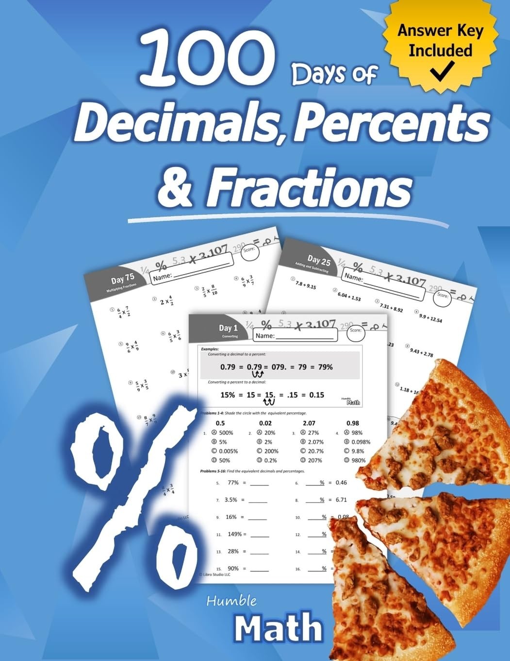 Humble Math – 100 Days of Decimals, Percents & Fractions: Advanced Practice …