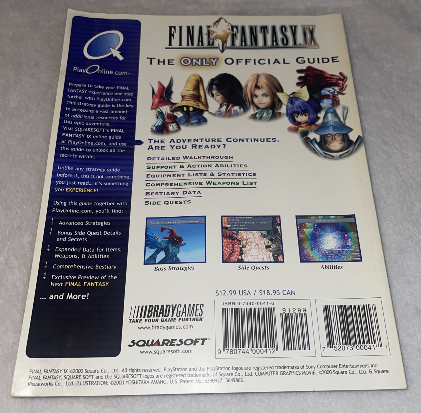 Final Fantasy IX Official Strategy Guide [2000] Brady Games Wavy Pages