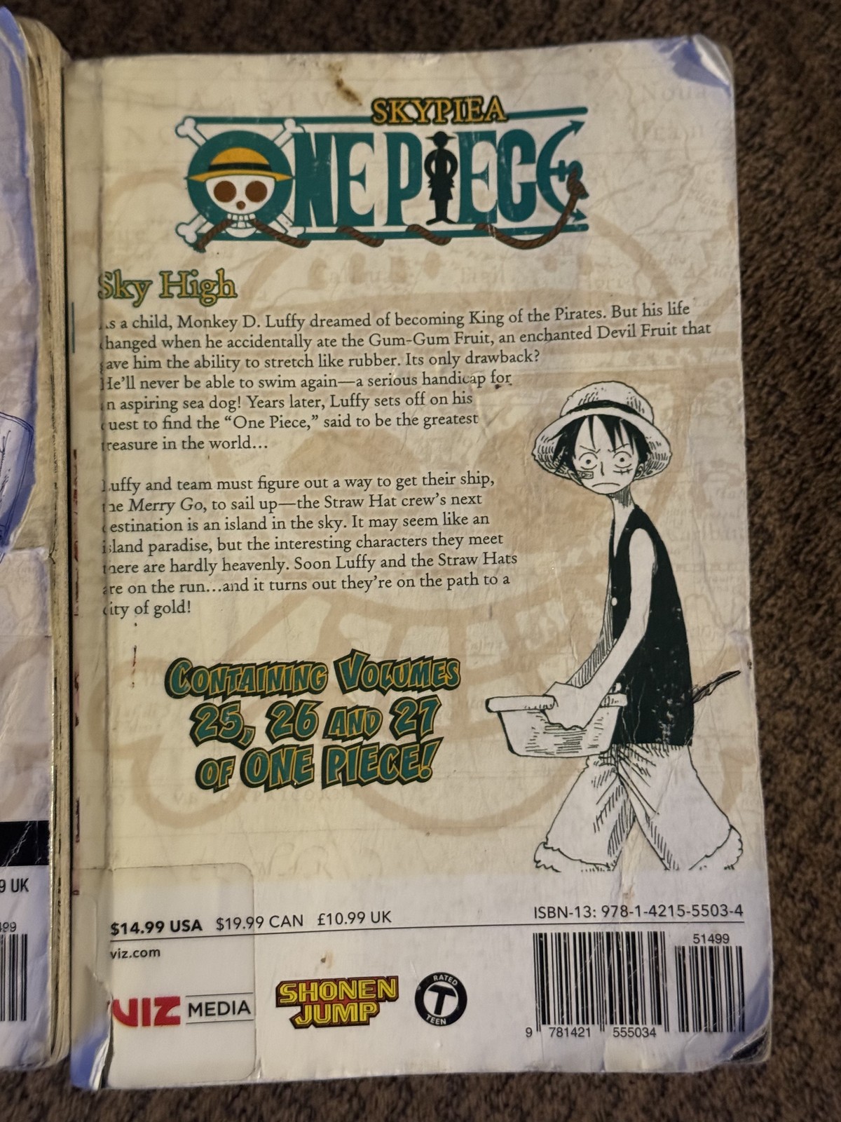 One Piece Manga Omnibus 3-in-1 Vol 25-27 & 37-39 Lot Eiichiro Oda VIZ Media