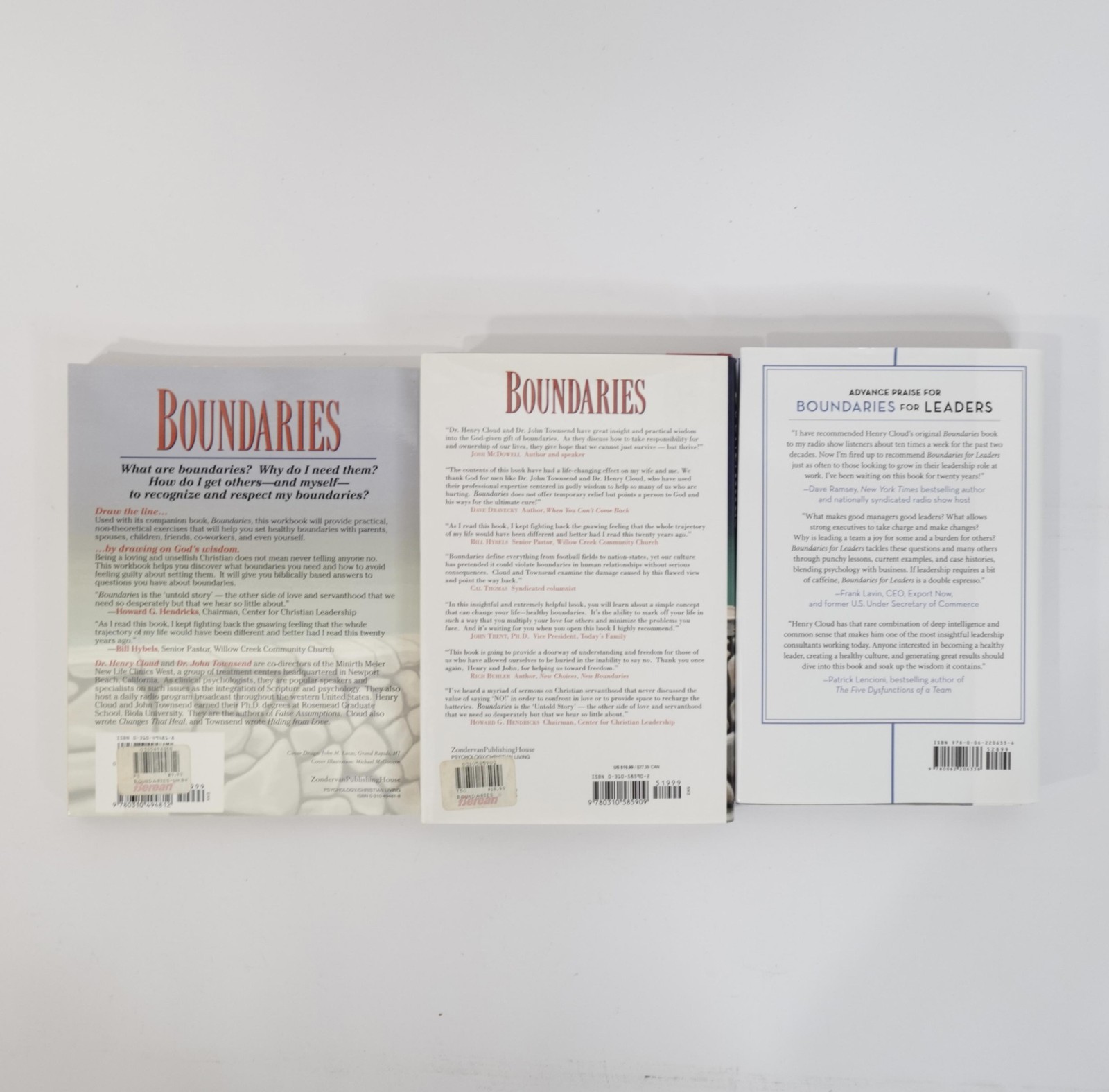 Boundaries Book Lot Cloud Townsend Workbook Leaders 3 Books