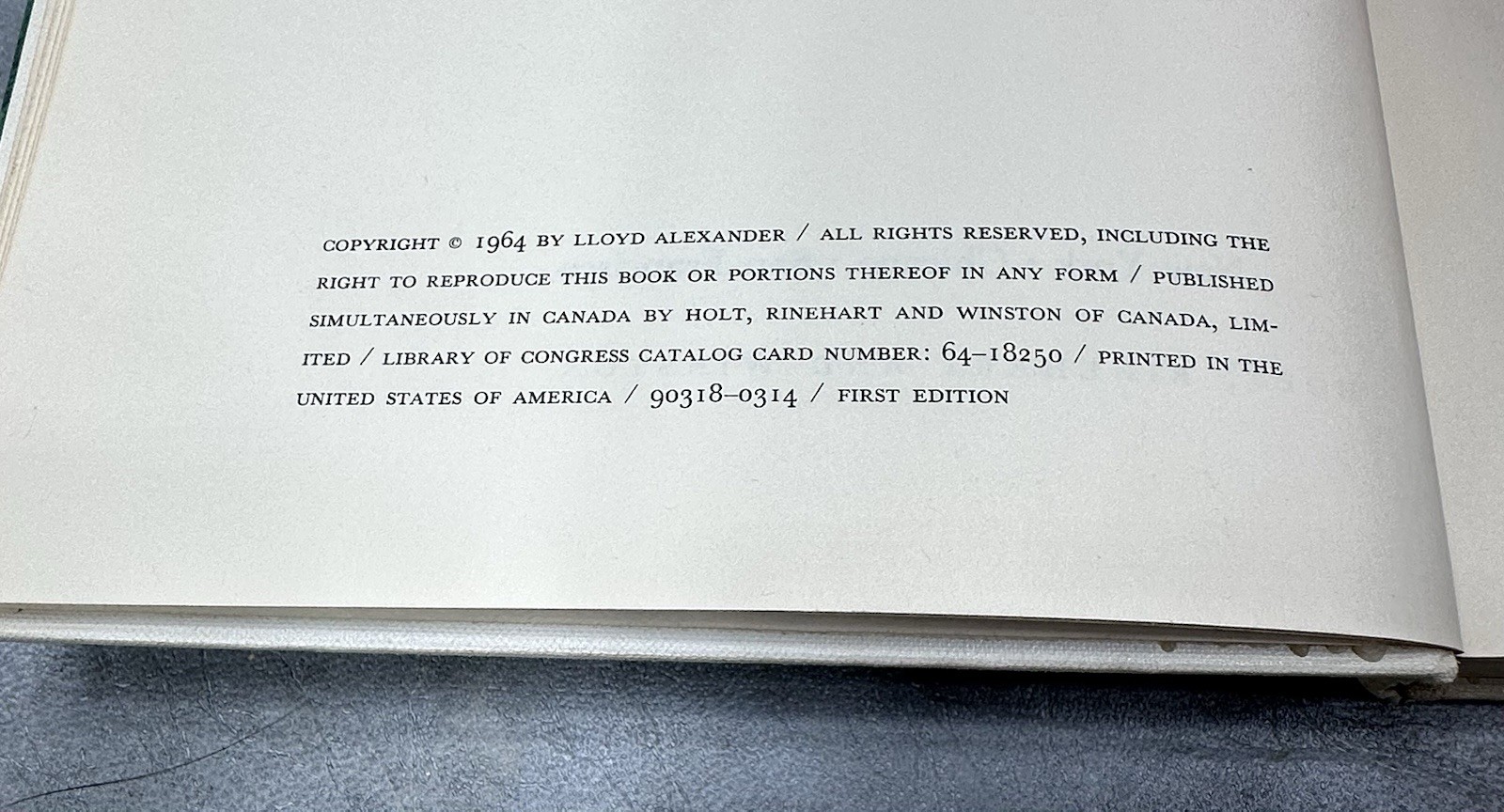 The Book of Three – Hardcover By Alexander, Lloyd First Edition