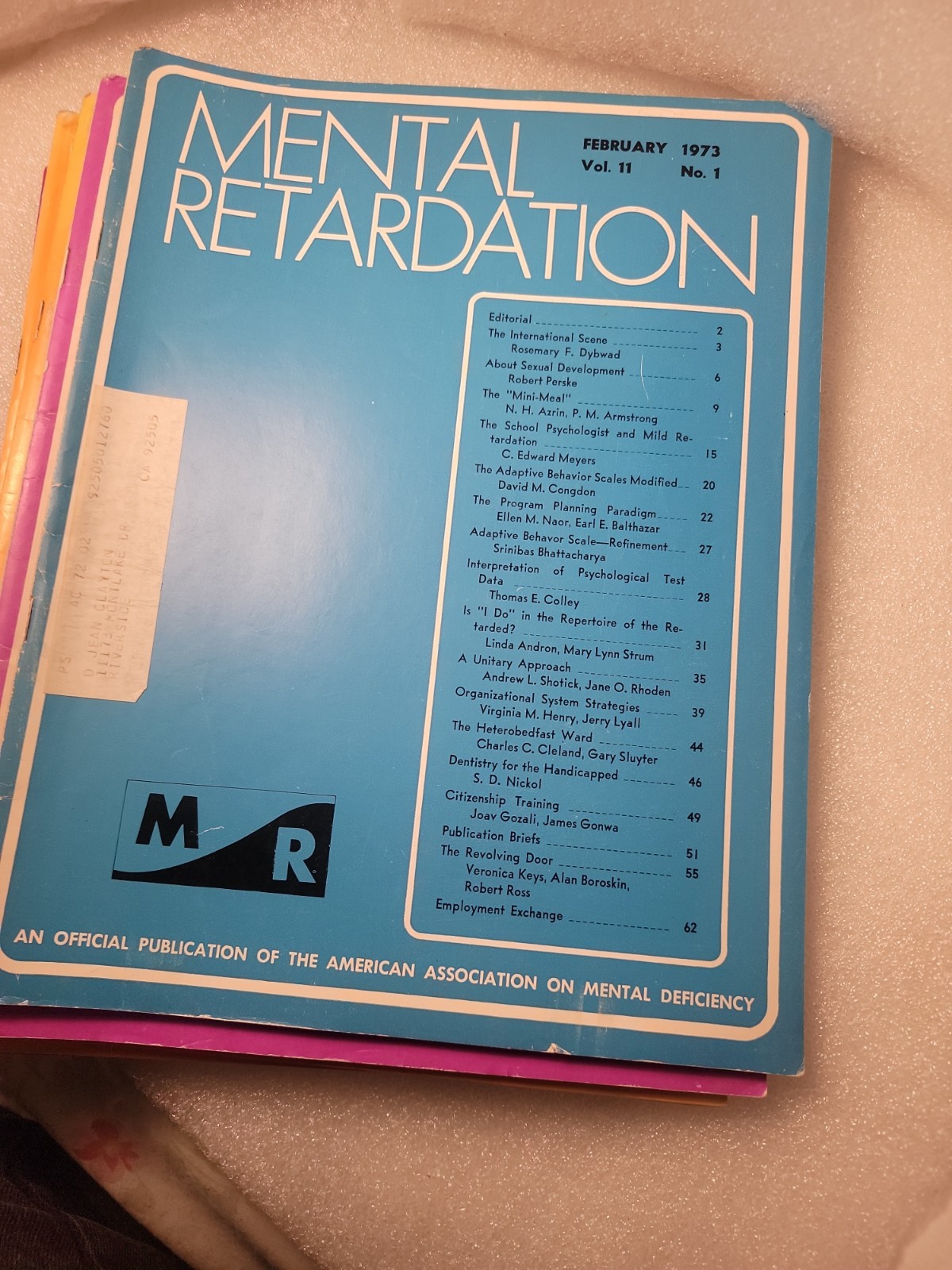 12pcs LOT! RARE FIND! Mental Retardation AAMD Magazines Publications