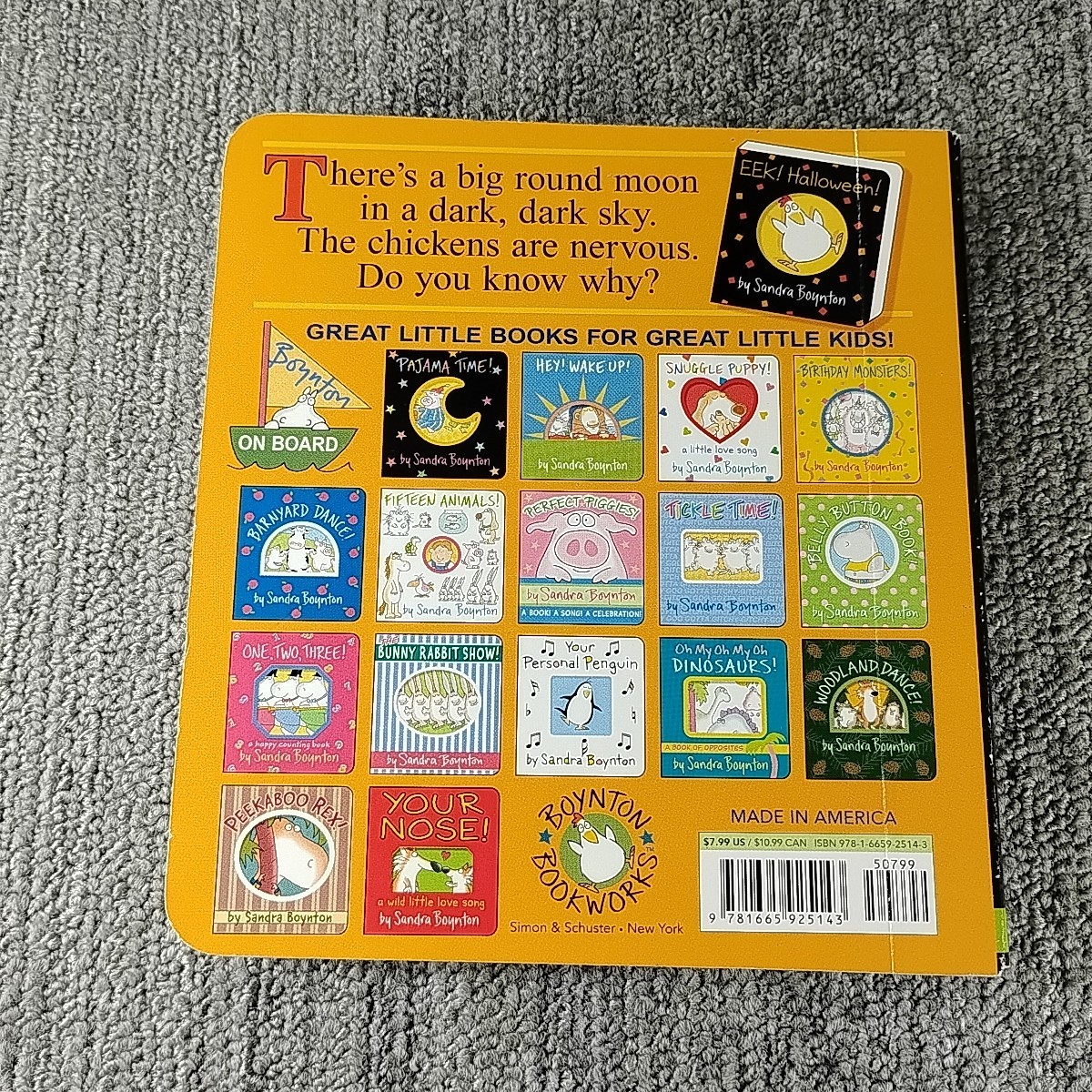 Sandra Boynton Doggies Hippo Duck Horns Moo Baa Dinosaur Eek 8 Board Book Lot
