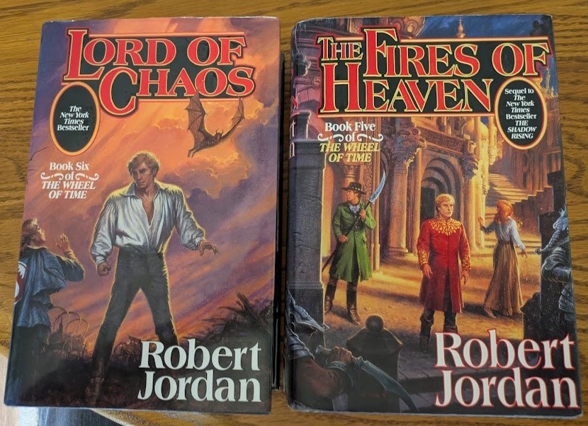 2 Robert Jordan HCs: Fires of Heaven, Lord of Chaos, both 1st edition/3rd print