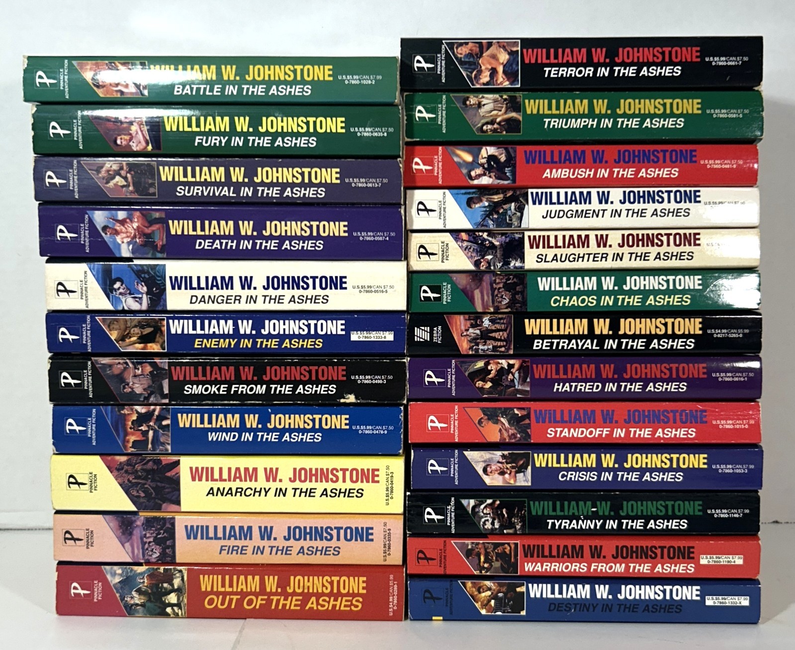 Lot of 24 Ashes Series by William J. Johnstone 1990s-2000s Softcover Westerns