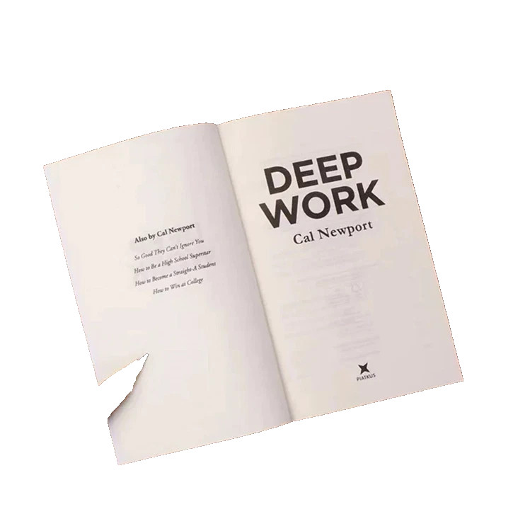 Deep Work English Book By Cal Newport Rules for Focused Success In A Distracted