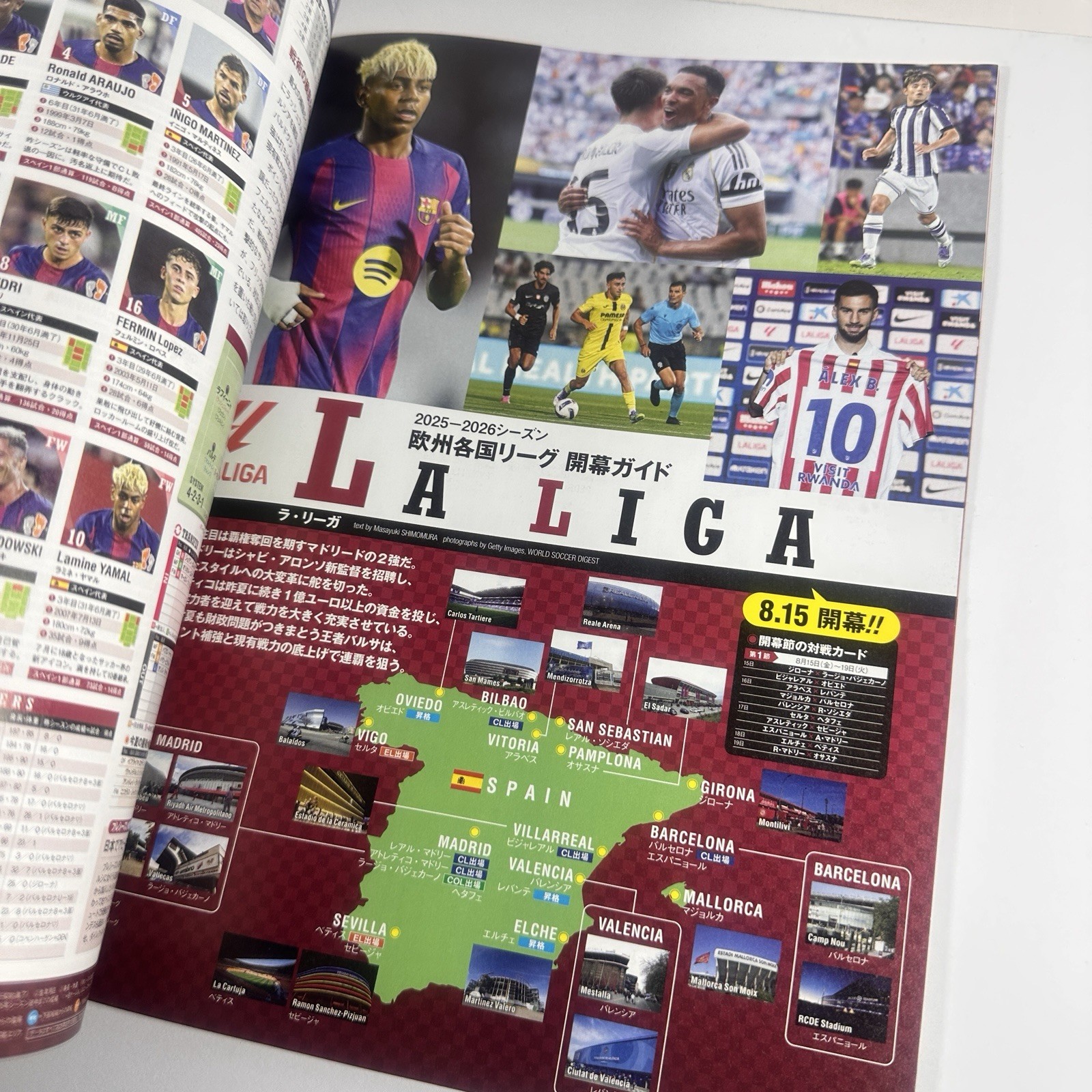 World Soccer Digest August 2025 Magazine Japan Premier League La Liga Bundesliga
