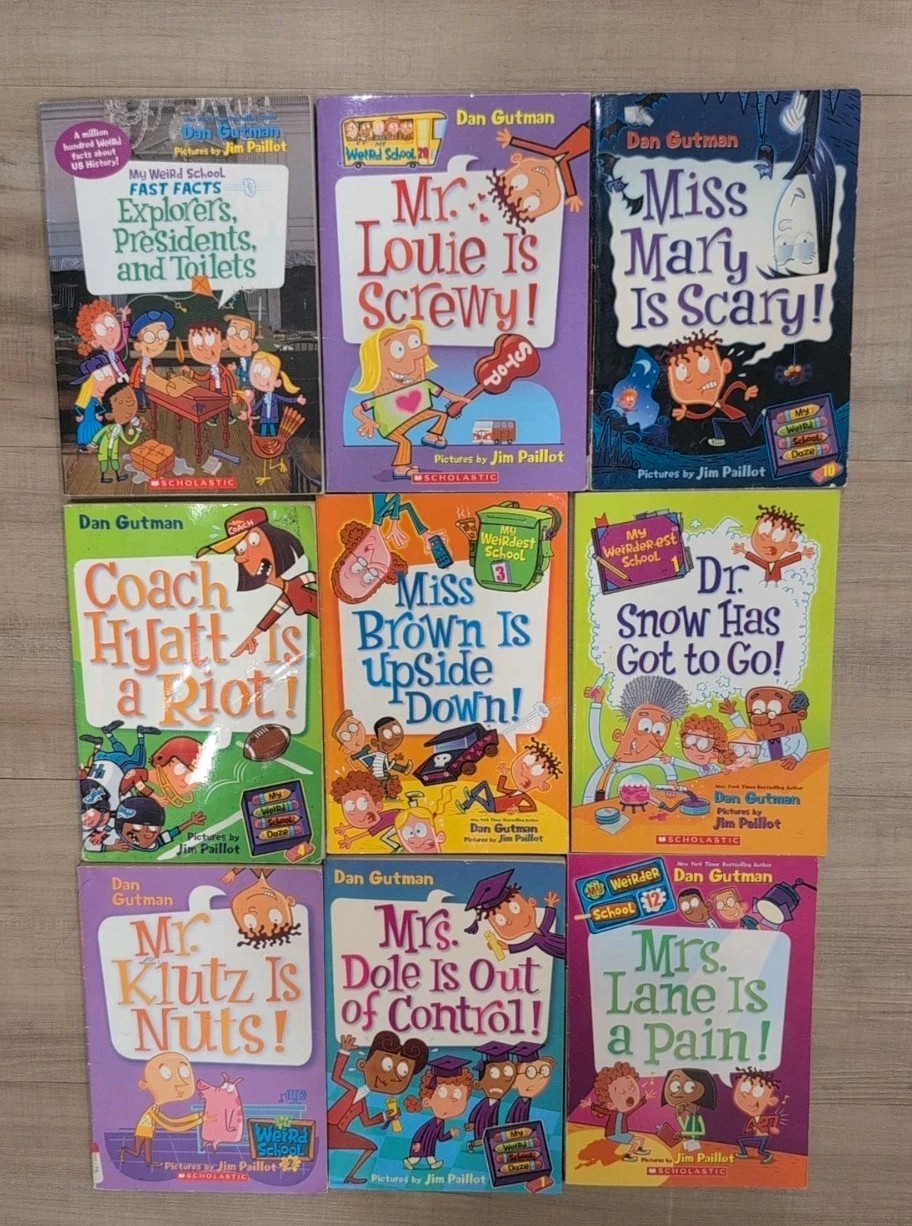 Lot of 9 My Weird Weirder School Mixed Set Dan Gutman Chapter Books