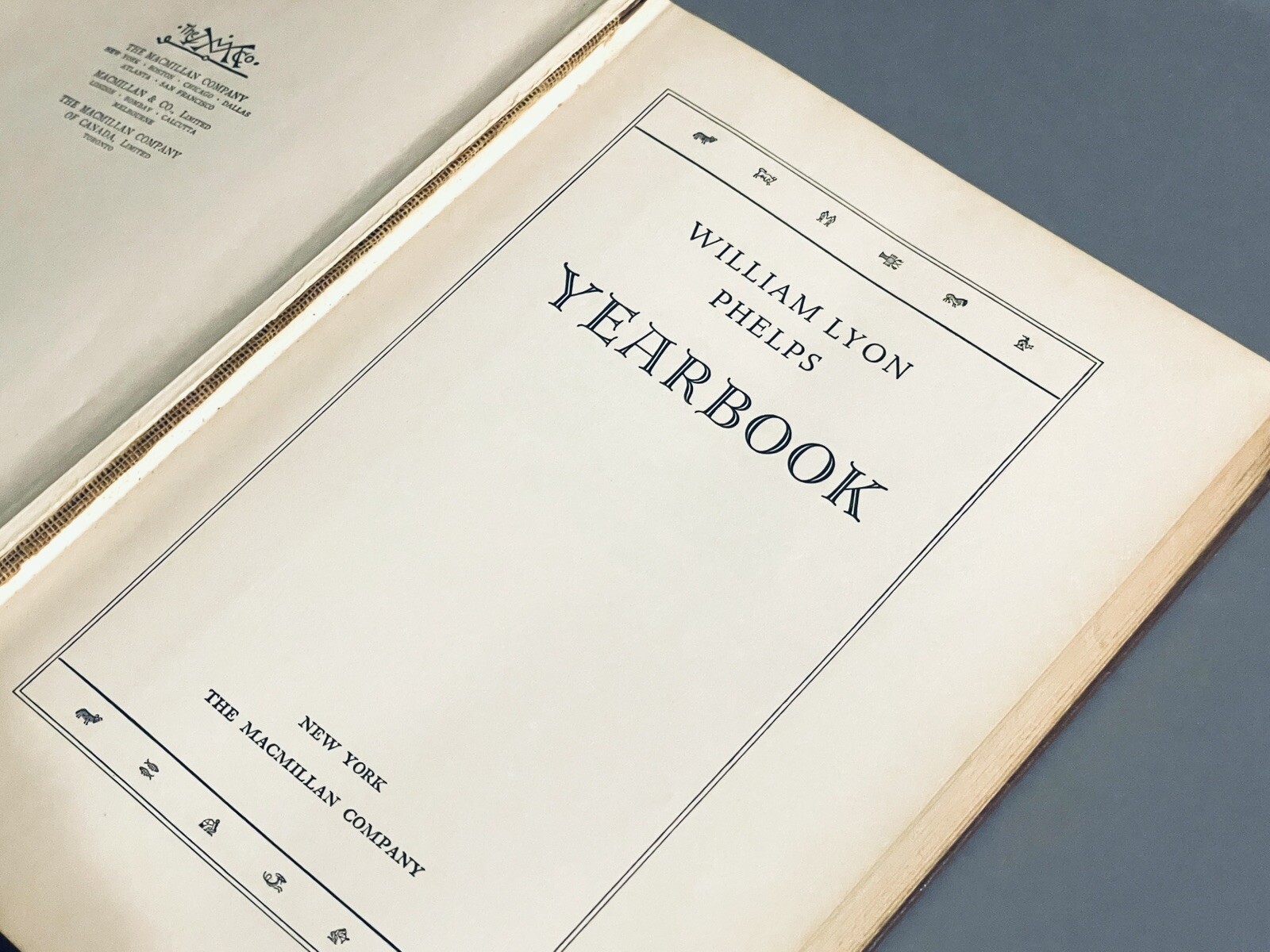 VTG “Yearbook” William Lyon Phelps 1935 Signed Good