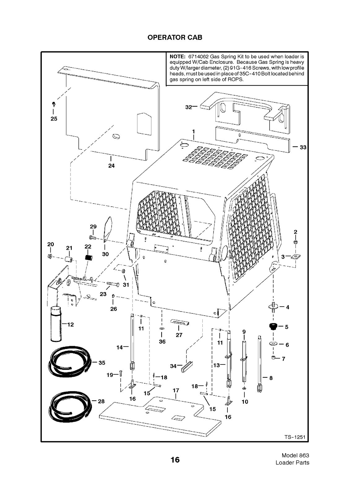 BOBCAT 863 Skid Steer Loader Parts Manual SN 514411001 Up 2001 – COIL BINDING