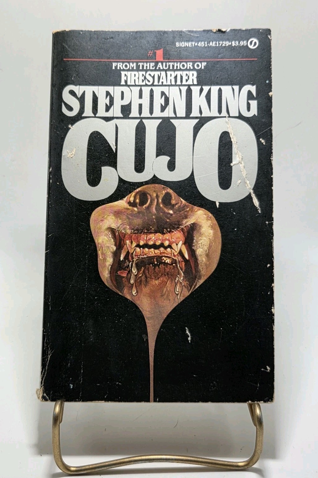 Cujo Stephen King Book August 1982 1st Signet Printing Paperback Horror Classic