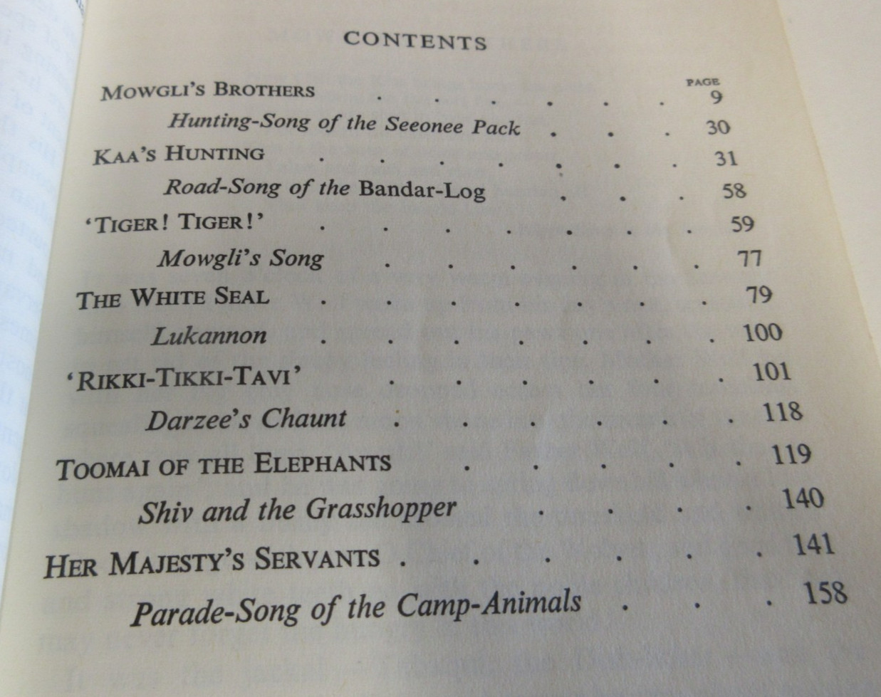 The Jungle Book – Rudyard Kipling – Vintage Paperback Classic – 159 Pages – 1961