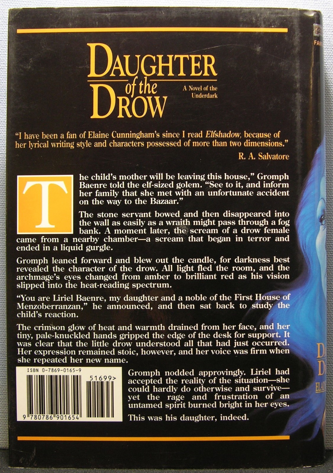 Cunningham, Elaine – Daughter of the Drow HCDJ 1st Edition 1995 Near Fine