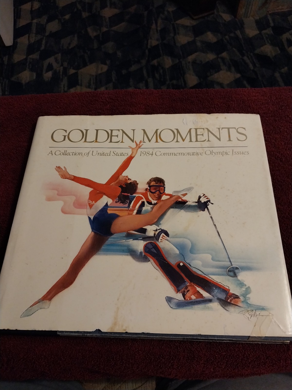 1984 Olympics Golden Moments Commemorative Stamp Album/Book. Empty. See Pics.