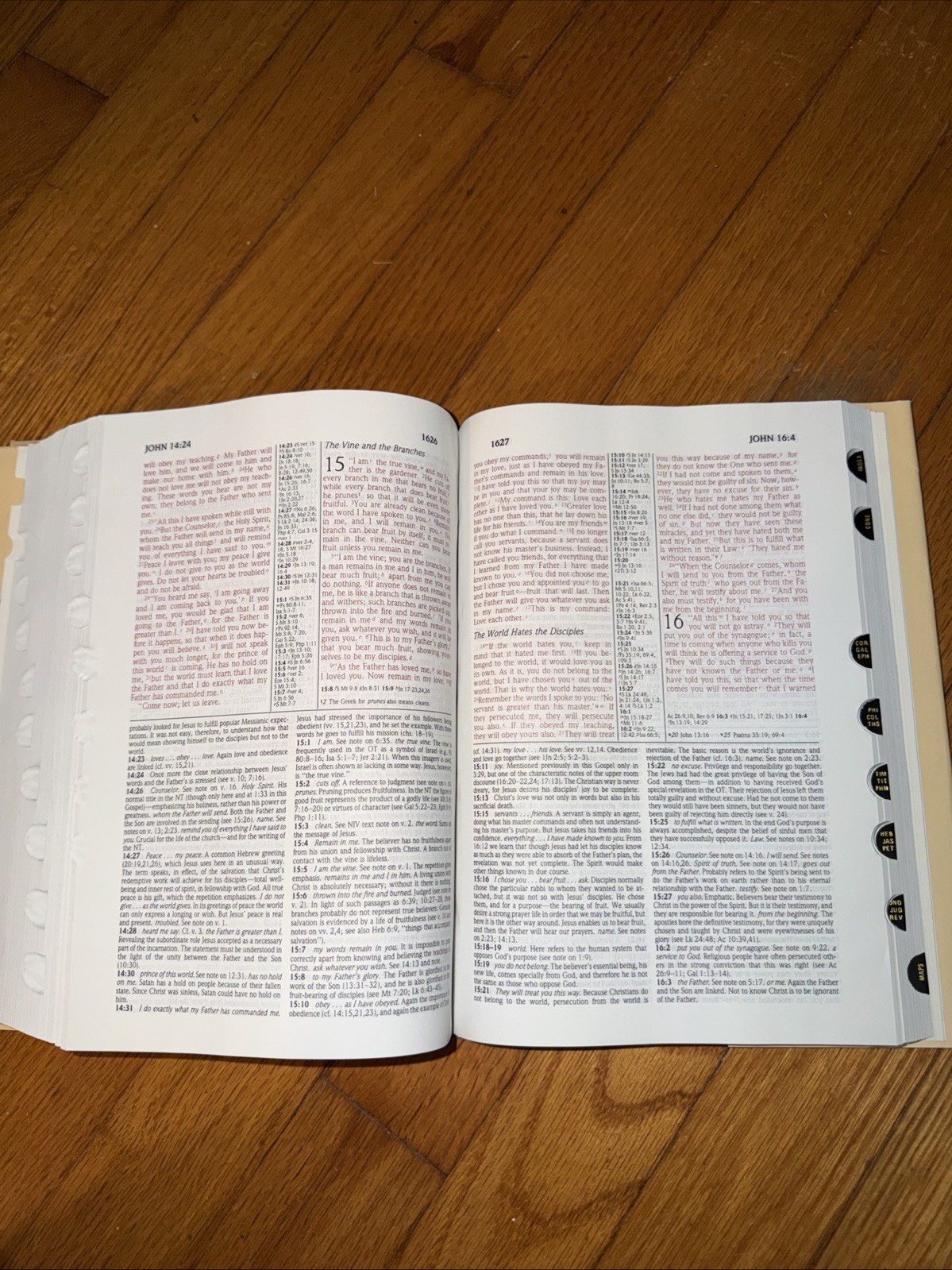 Zondervan NIV Study Bible Hardback Dust Jacket Cover Thumb Index Red Letter