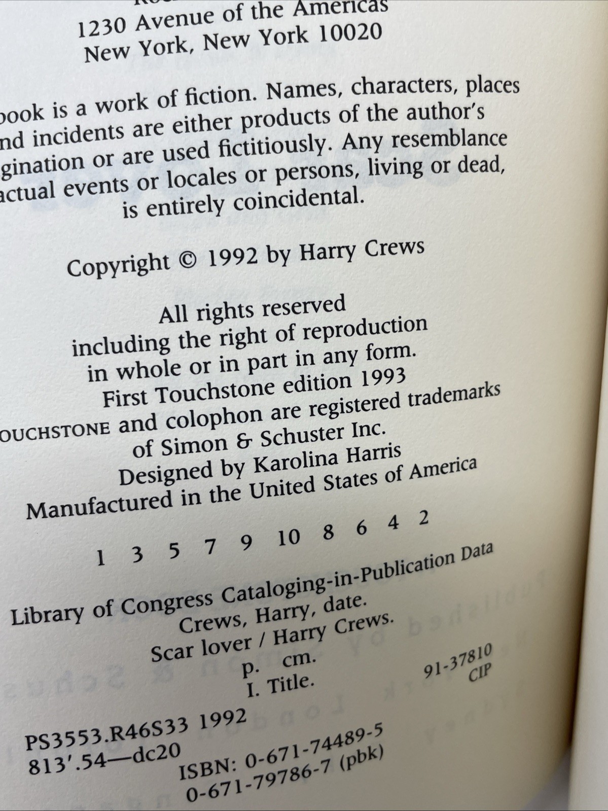 Lot 2 Harry Crews Scarlover and Mulching of America Trade Paperbacks 1992 1996