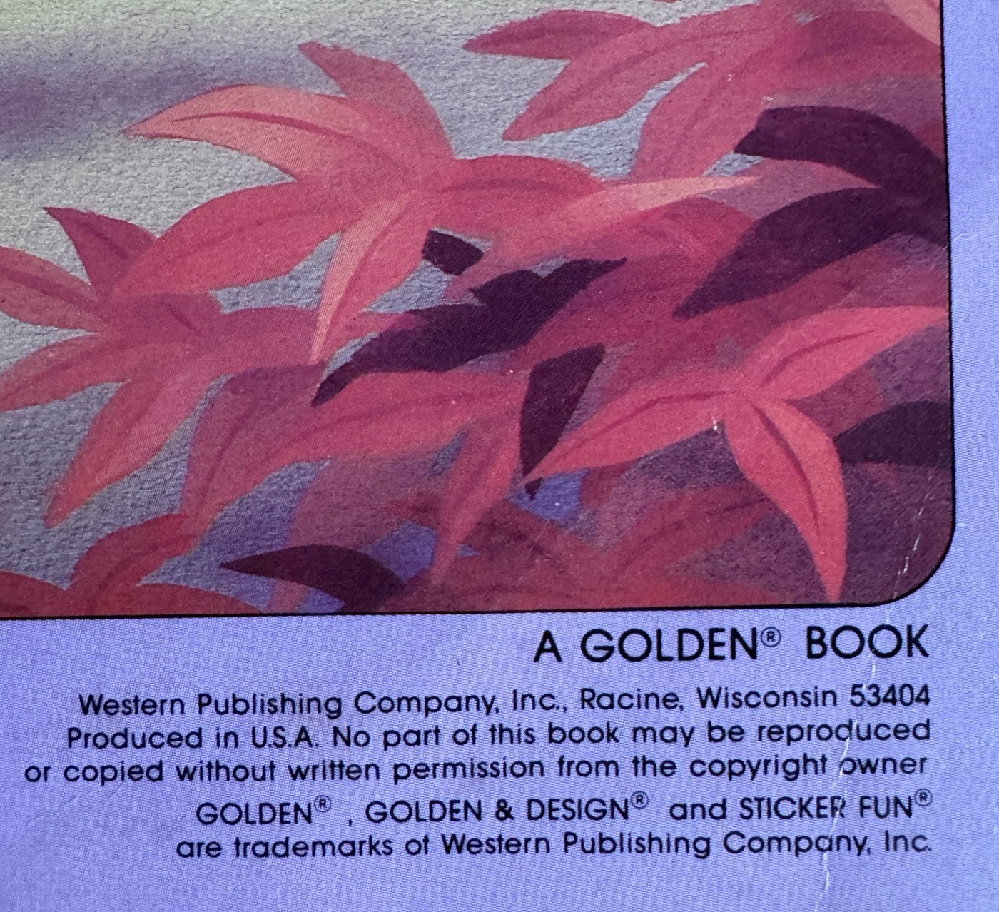 BAMBI Golden STICKER FUN 1988 Coloring Book Pre-Cut Stickers Lick Stick