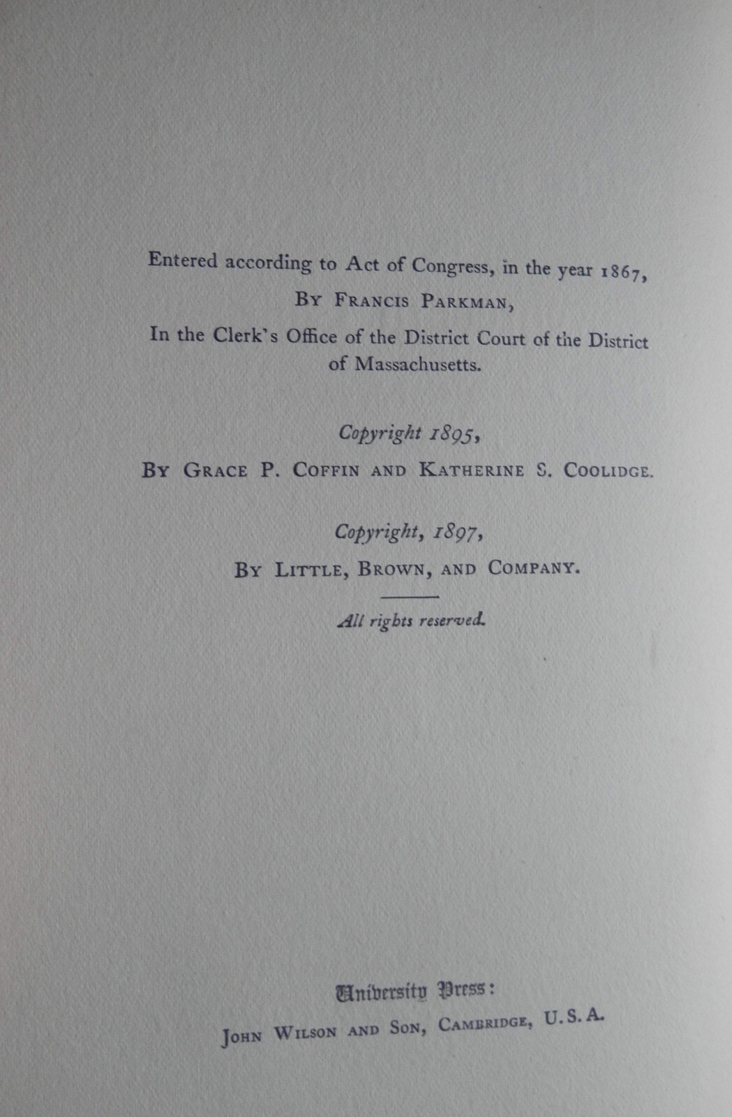 JESUITS IN NORTH AMERICA IN SEVENTEENTH CEo , Vol Twi by Francis Parkman 1899 HC