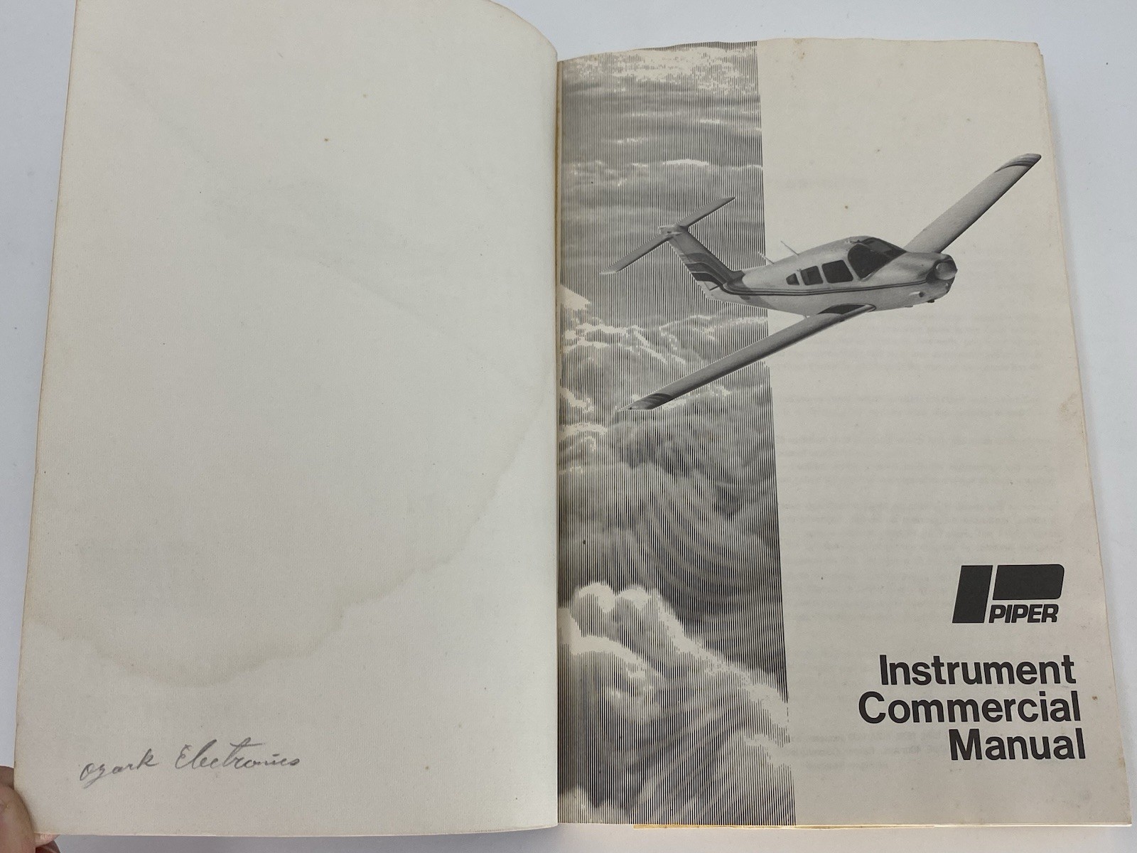 VTG 1979 Piper Commercial Pilot & Flight Briefers Manual & Workbook Lot Aviation