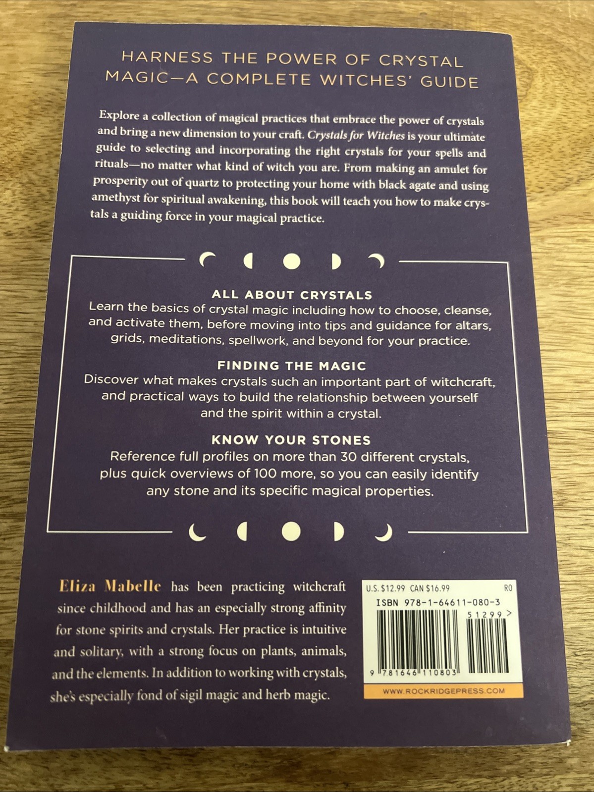 Crystals for Witches By Eliza Mabelle Softcover Book Rockridge Press