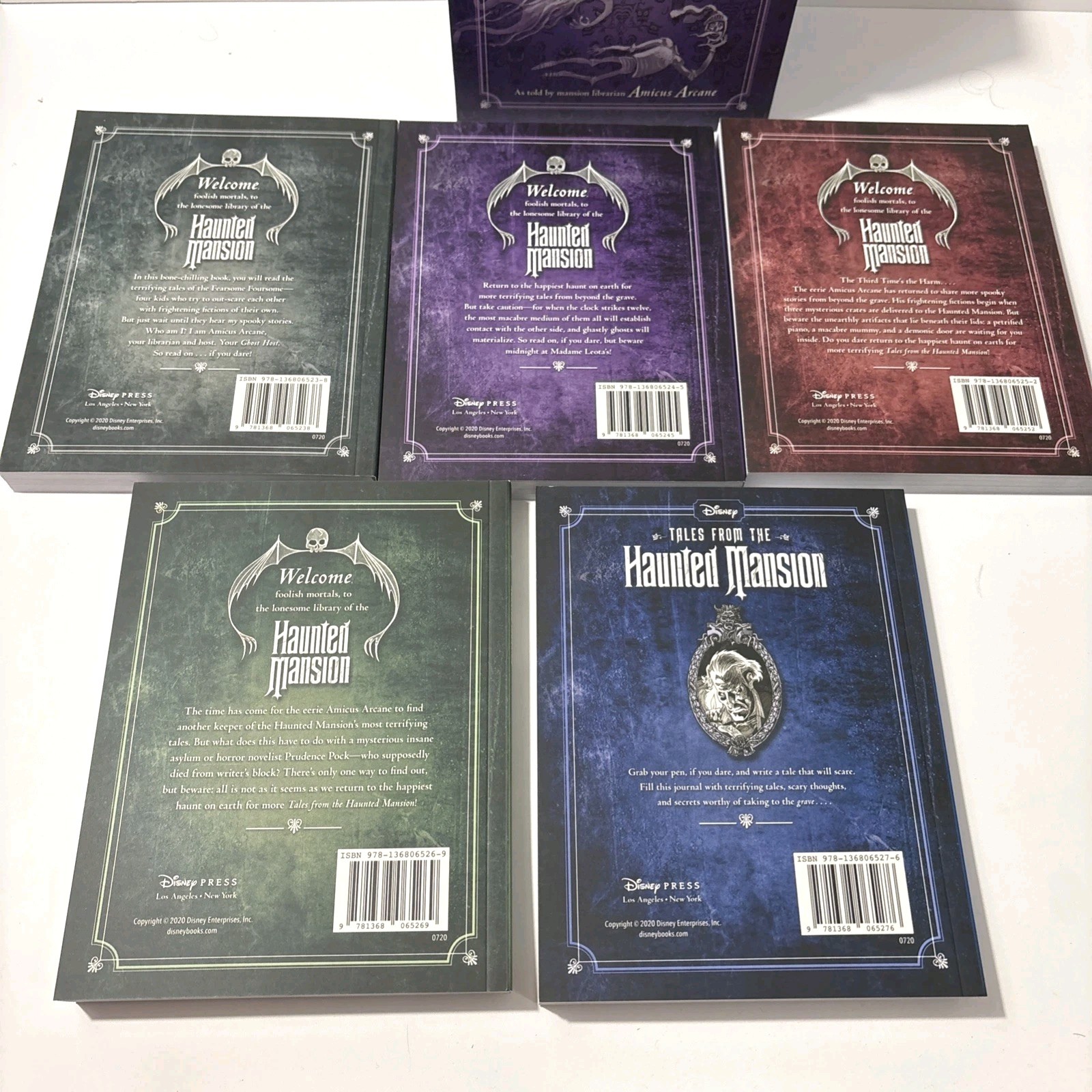 Disney Tales From The Haunted Mansion 5-BOOK BOX SET Journal Amicus Arcane