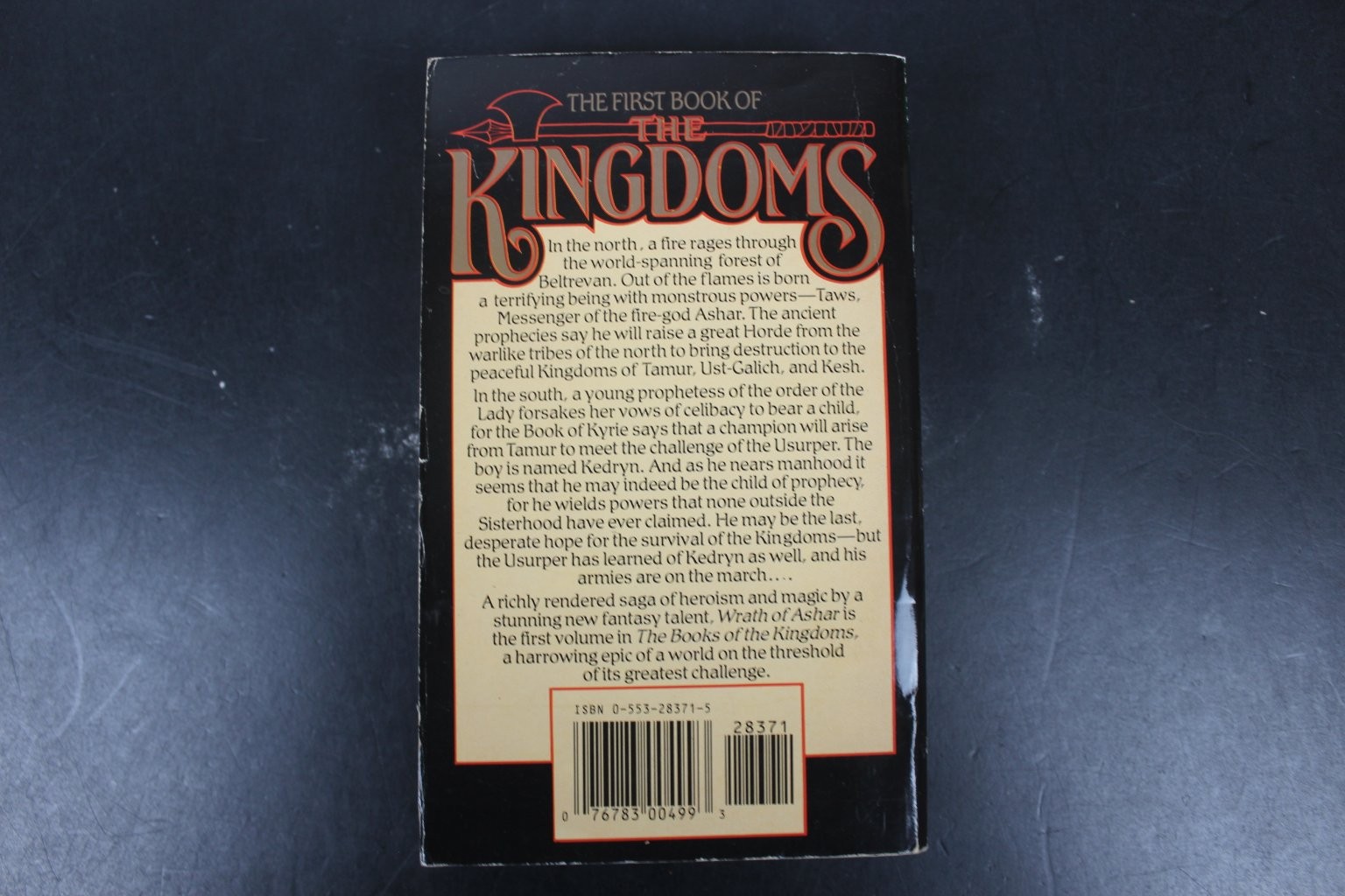 Wrath of Ashar Angus Wells 1990 Fantasy Bantam Spectra Book PB