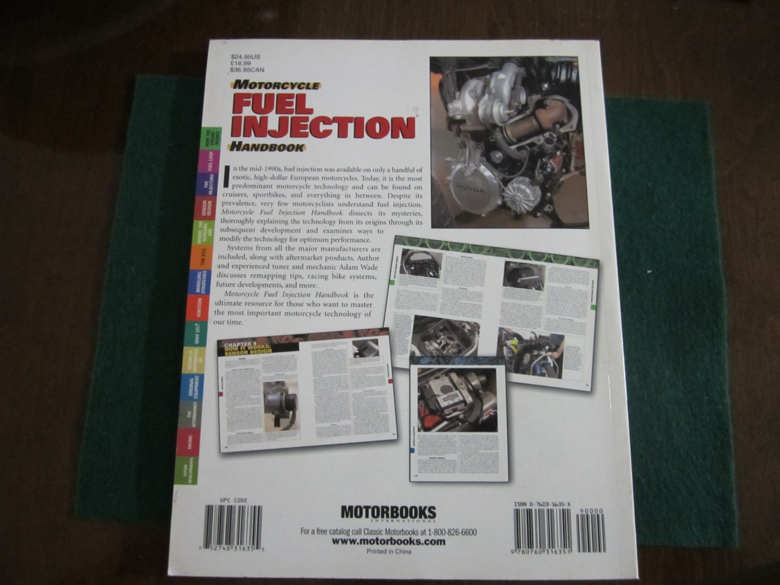 Motorcycle Fuel Injection Handbook Adam Wade Motorbooks Workshop Color Coded EFI
