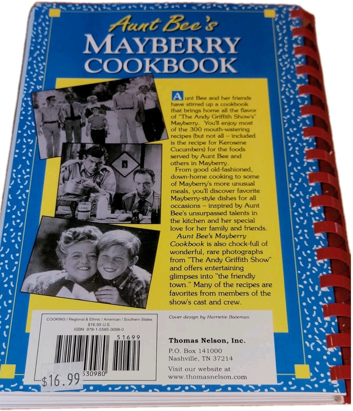 AUNT BEE’S MAYBERRY COOKBOOK ~ Ken Beck and Jim Clark ~ 1991 PB