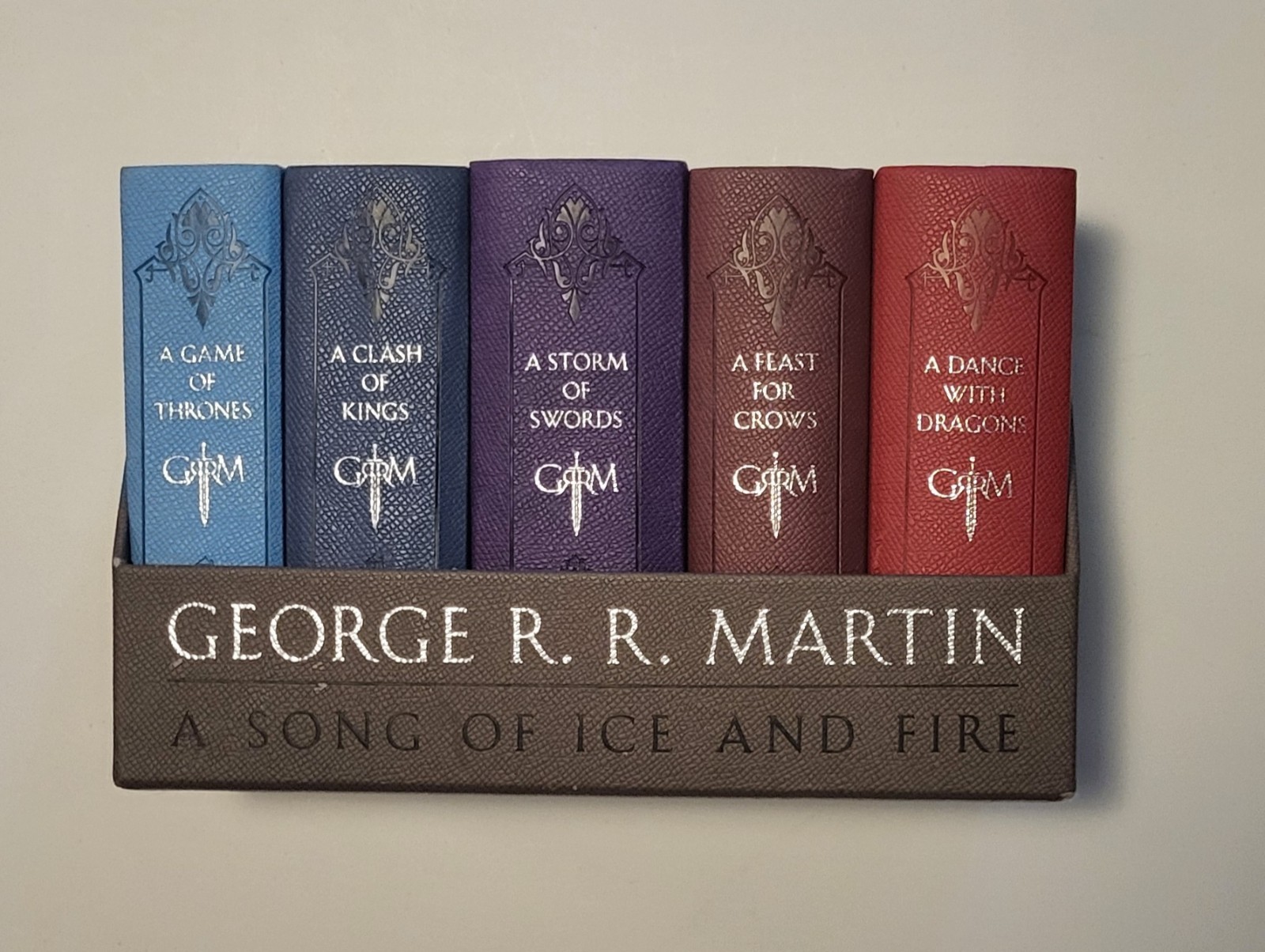 A Song of Ice & Fire Five Book Set George R.R. Martin Faux Leather Cloth Covers