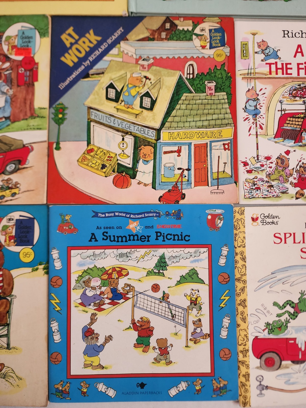 Lot 14 Richard Scarry Picture Books Golden Books Busy Busy Town Storybooks