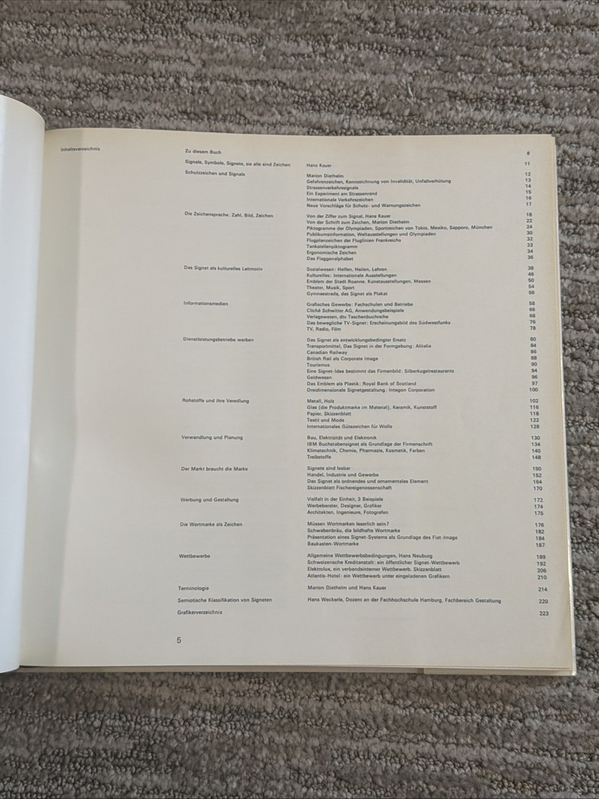 Signet Signal Symbol Walter Diethelm HC International Signs and Designs 1972