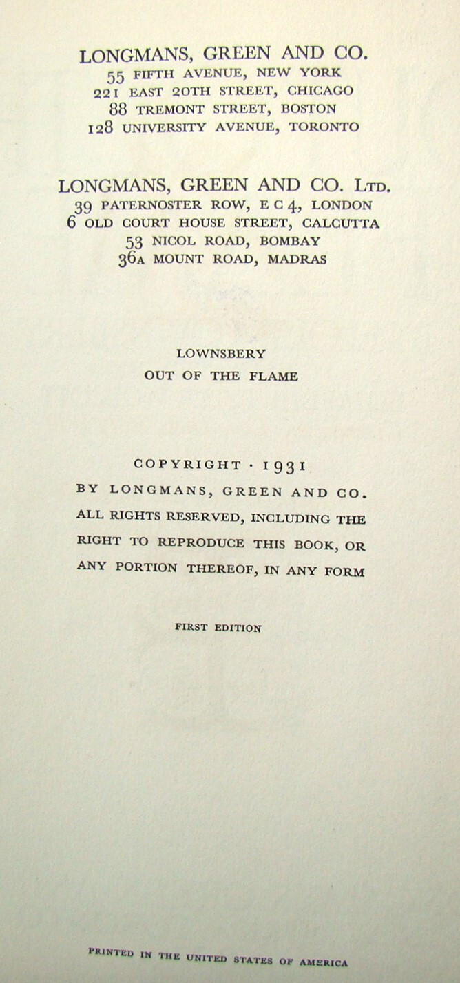 Out Of The Flame ~1931 HC~ Eloise Lownsbery Boy 1500s Knight François I King YA