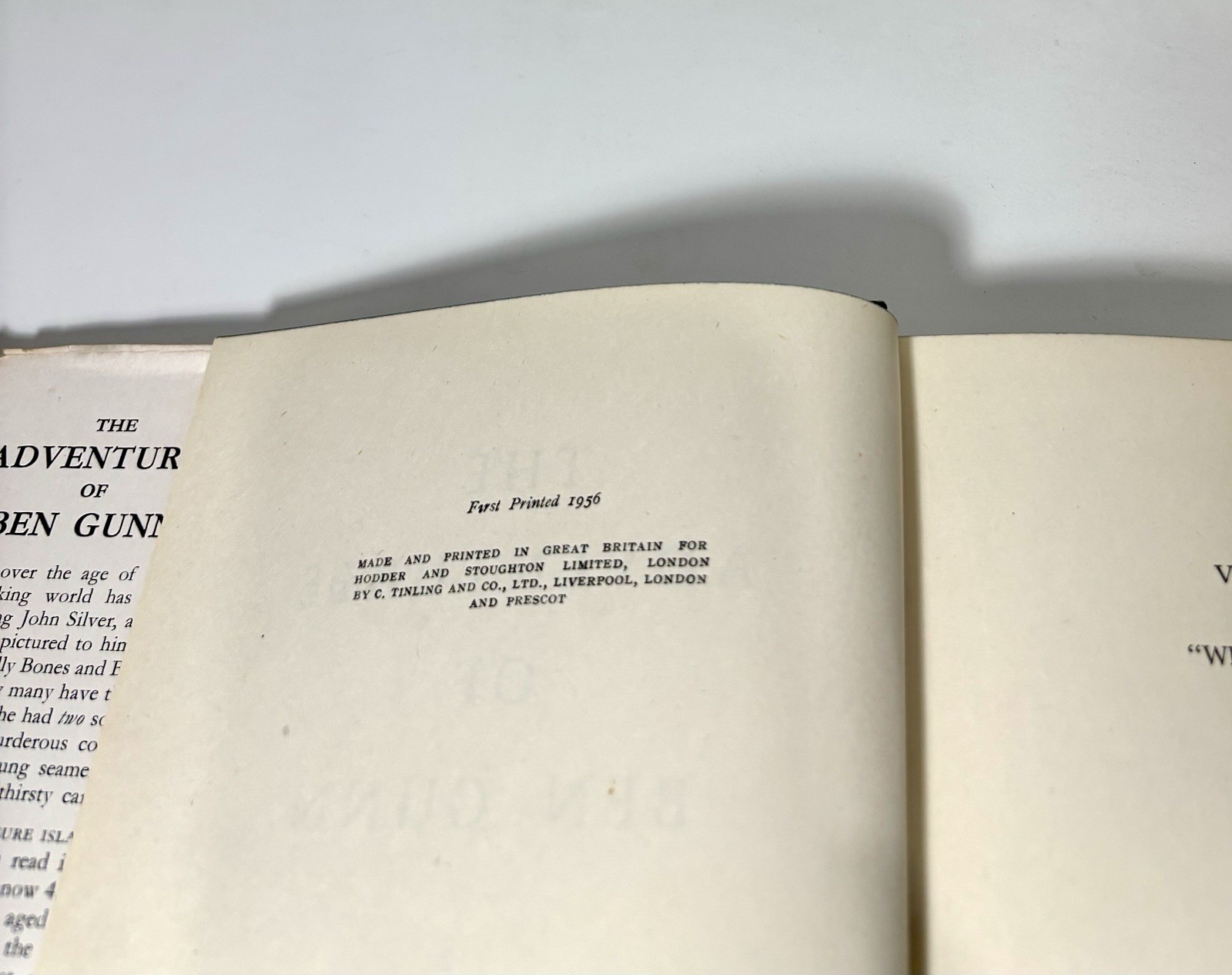 The Adventures of Ben Gunn 1956 First Edition R.F. Delderfield + Dust Jacket