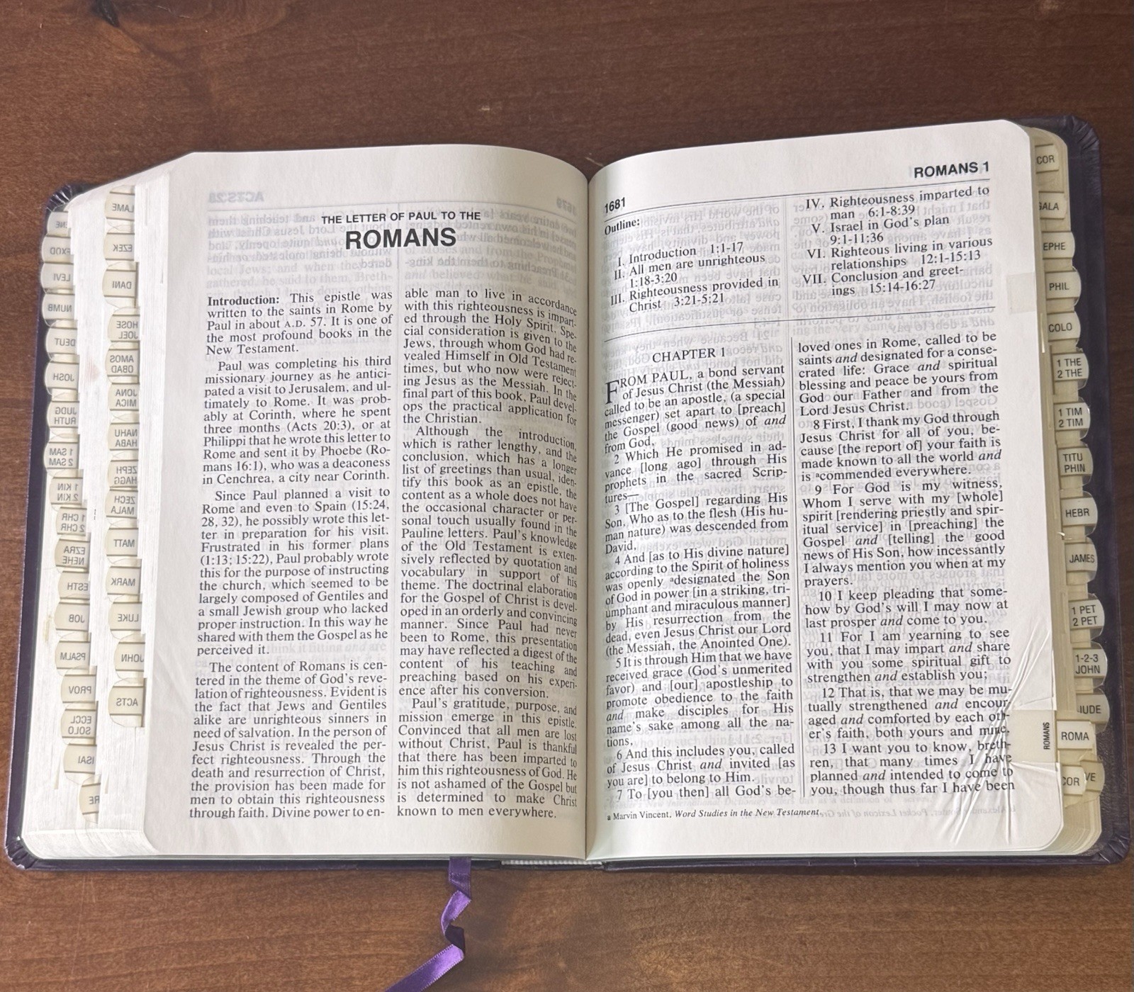 1987 Amplified Everyday Life Bible Joyce Meyer Purple Bonded Leather Indexed